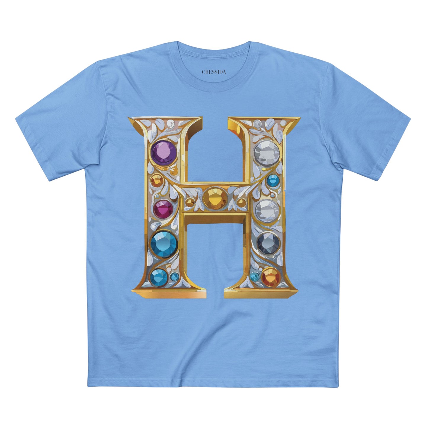 Letter Shirt, Shirt with Letters, Tee Shirt with Gold Letters