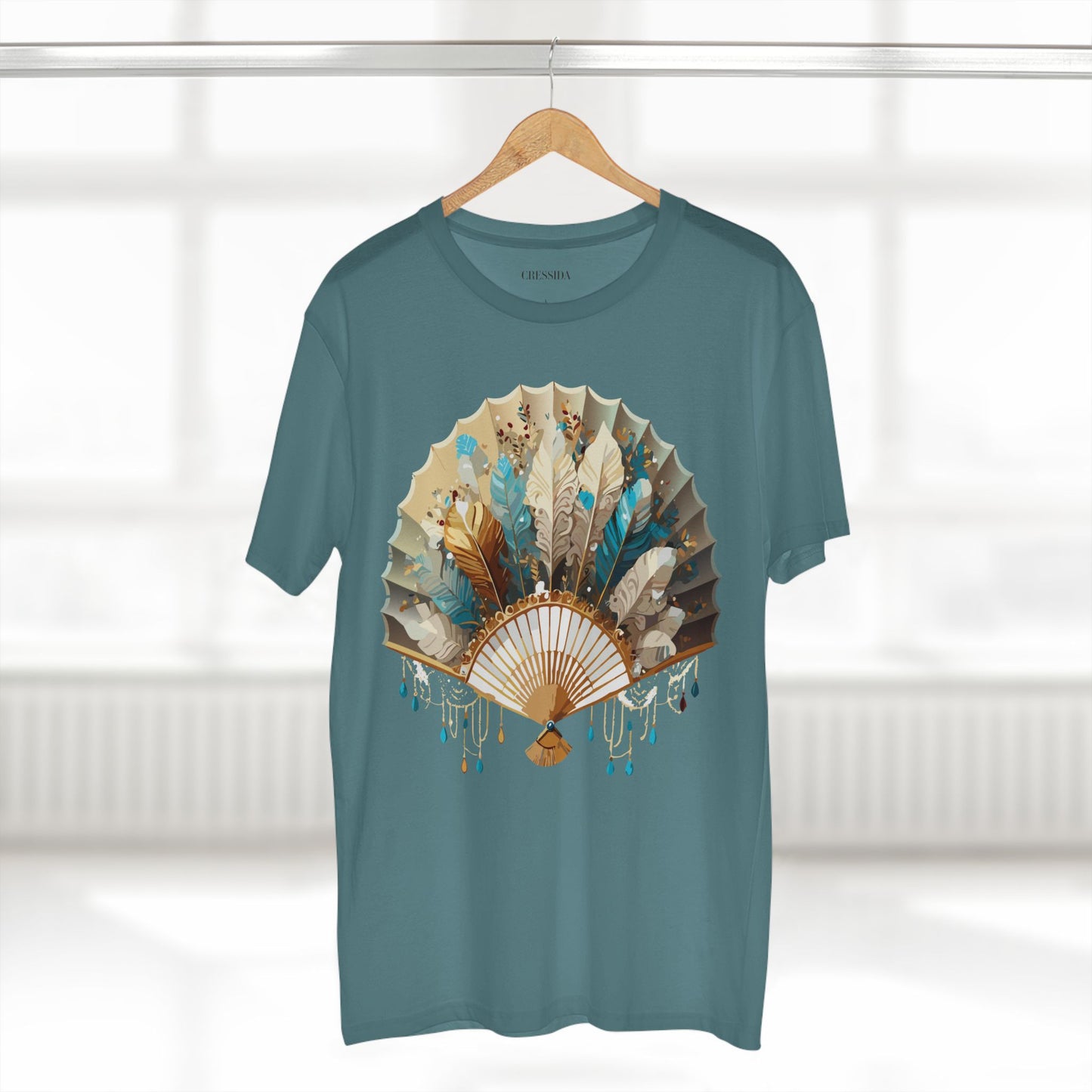Fan shirt, Shirt with Fan, Tee Shirt with Antique Fan