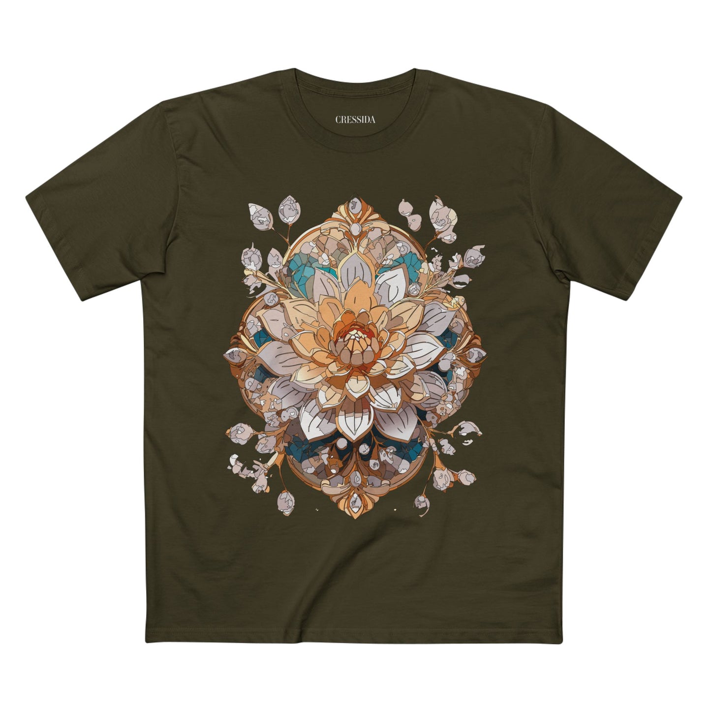 Floral Shirt, Shirt with Flower, Tee Shirt with Antique Flower