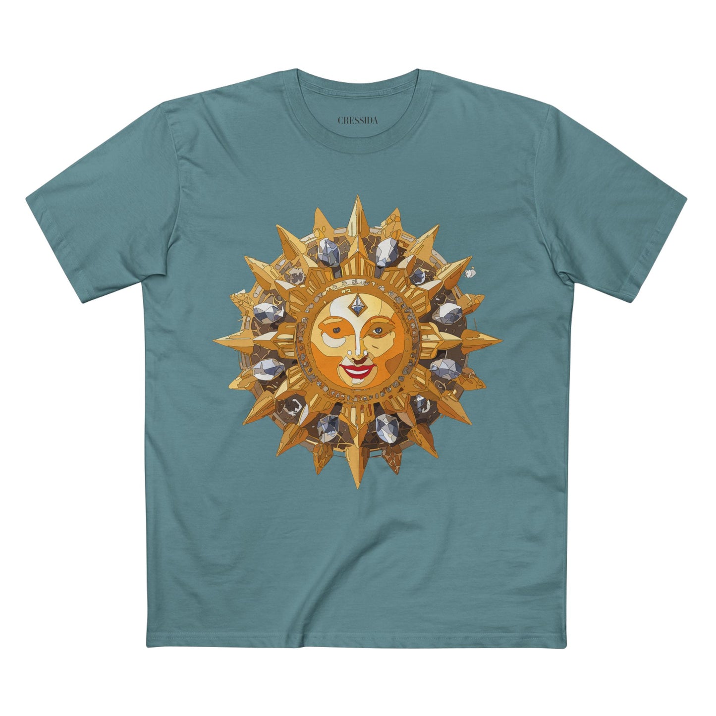 Sun Shirt, Shirt with Sun, Tee Shirt with Gold Sun