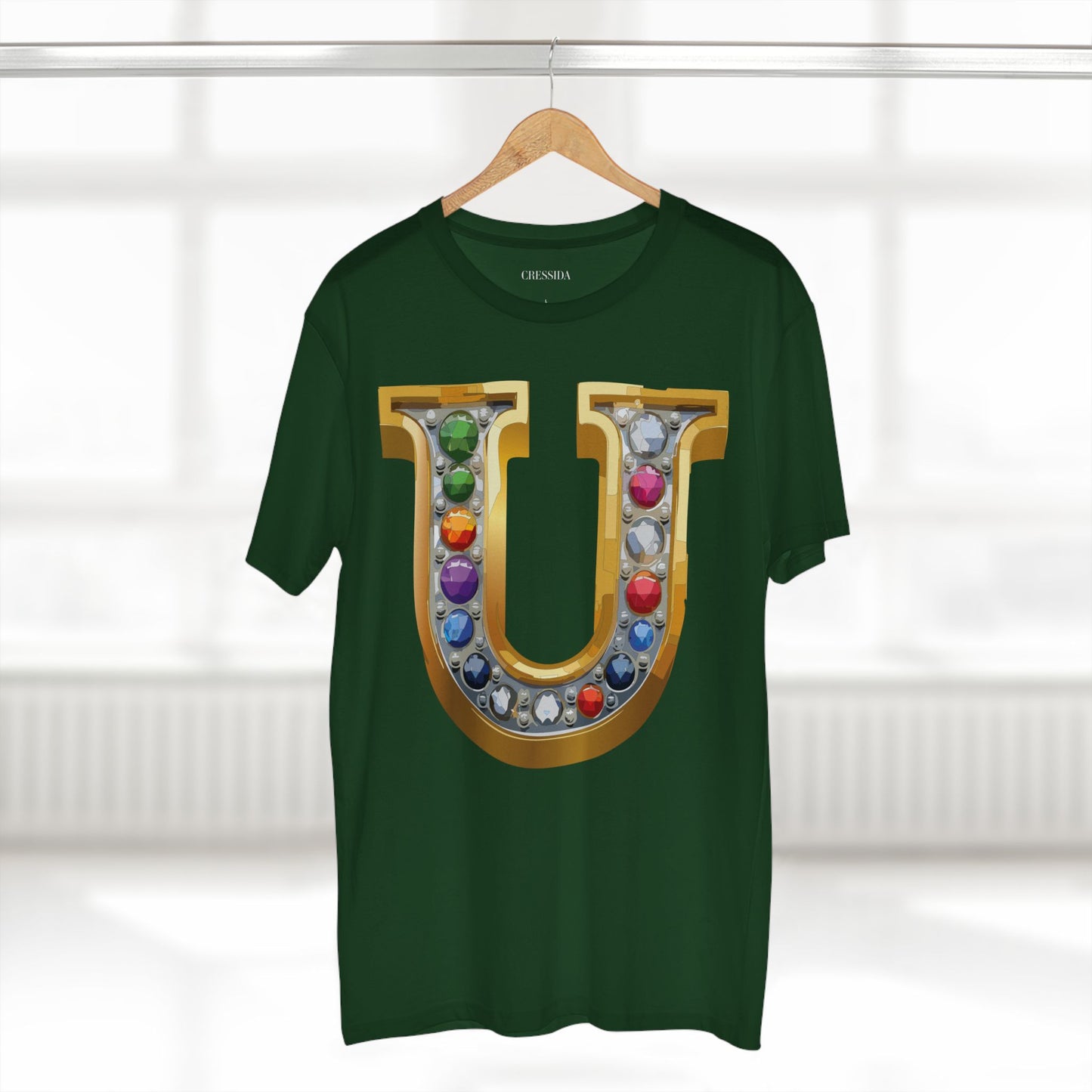 Letter Shirt, Shirt with Letters, Tee Shirt with Gold Letters