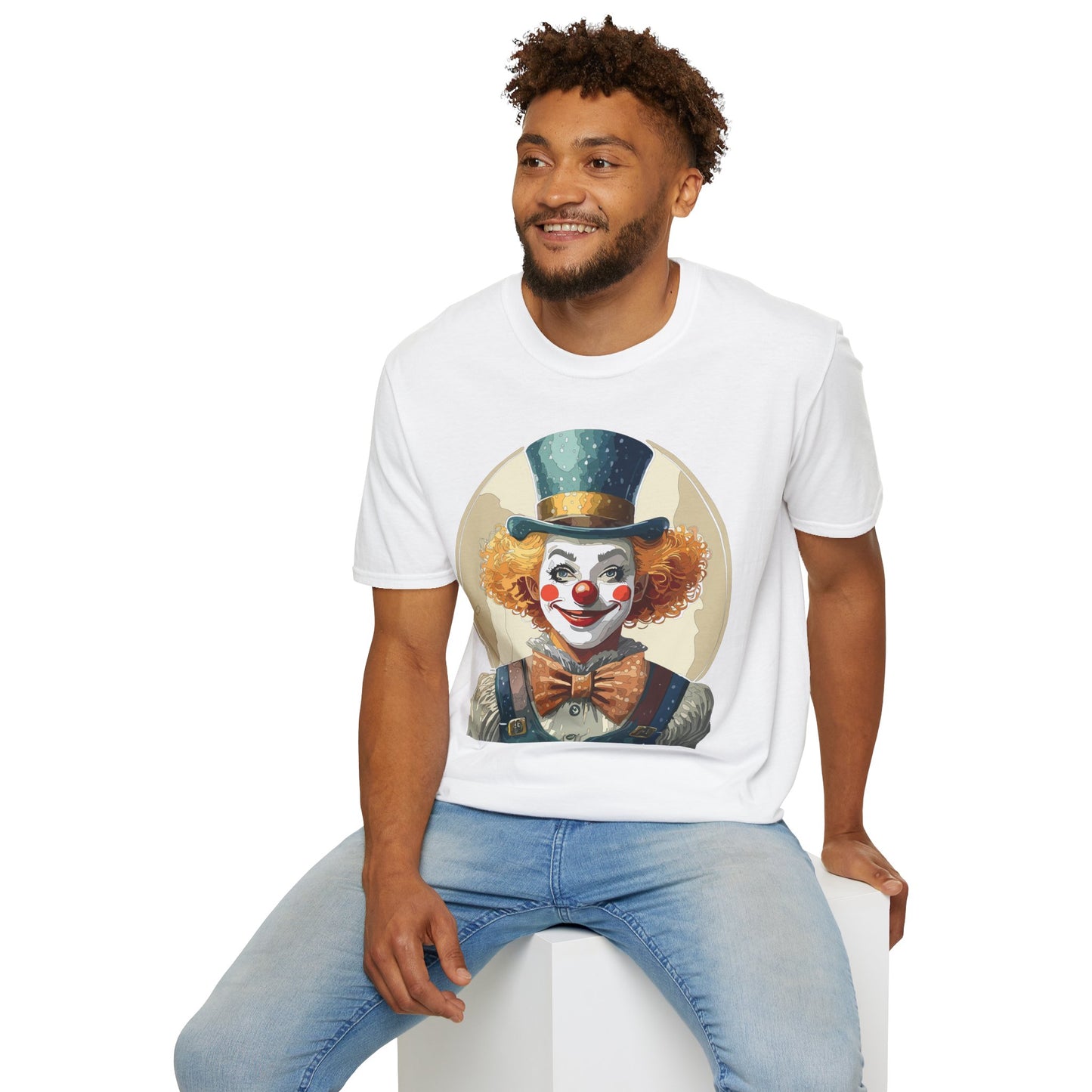 Clown Shirt, T Shirt with Clown, Funny Man Shirt, Tee Shirt with Funny Man, Circus Shirt, Shirt with Circus, Scary Man Shirt, Shirt with Scary Man