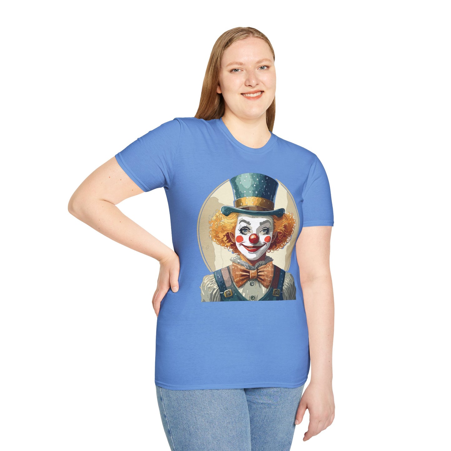 Clown Shirt, T Shirt with Clown, Funny Man Shirt, Tee Shirt with Funny Man, Circus Shirt, Shirt with Circus, Scary Man Shirt, Shirt with Scary Man