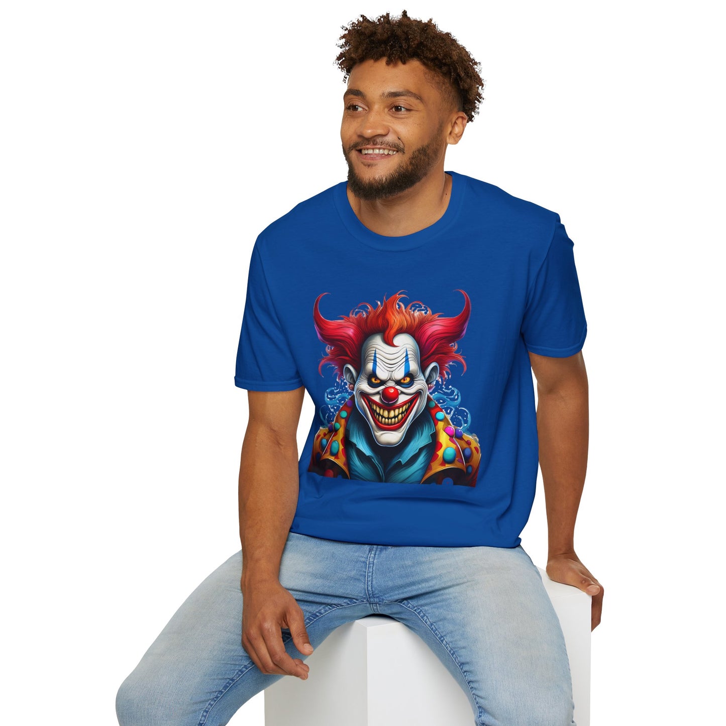 Clown Shirt, T Shirt with Clown, Funny Man Shirt, Tee Shirt with Funny Man, Circus Shirt, Shirt with Circus, Scary Man Shirt, Shirt with Scary Man