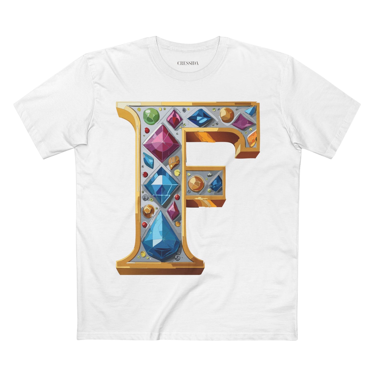 Letter Shirt, Shirt with Letters, Tee Shirt with Gold Letters