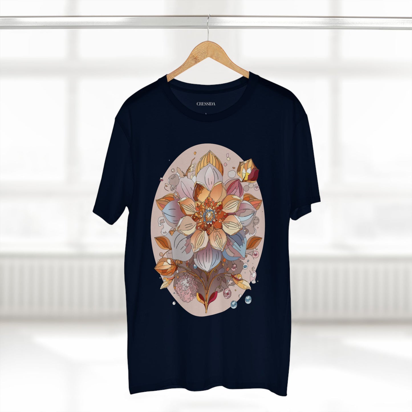 Floral Shirt, Shirt with Flower, Tee Shirt with Antique Flower