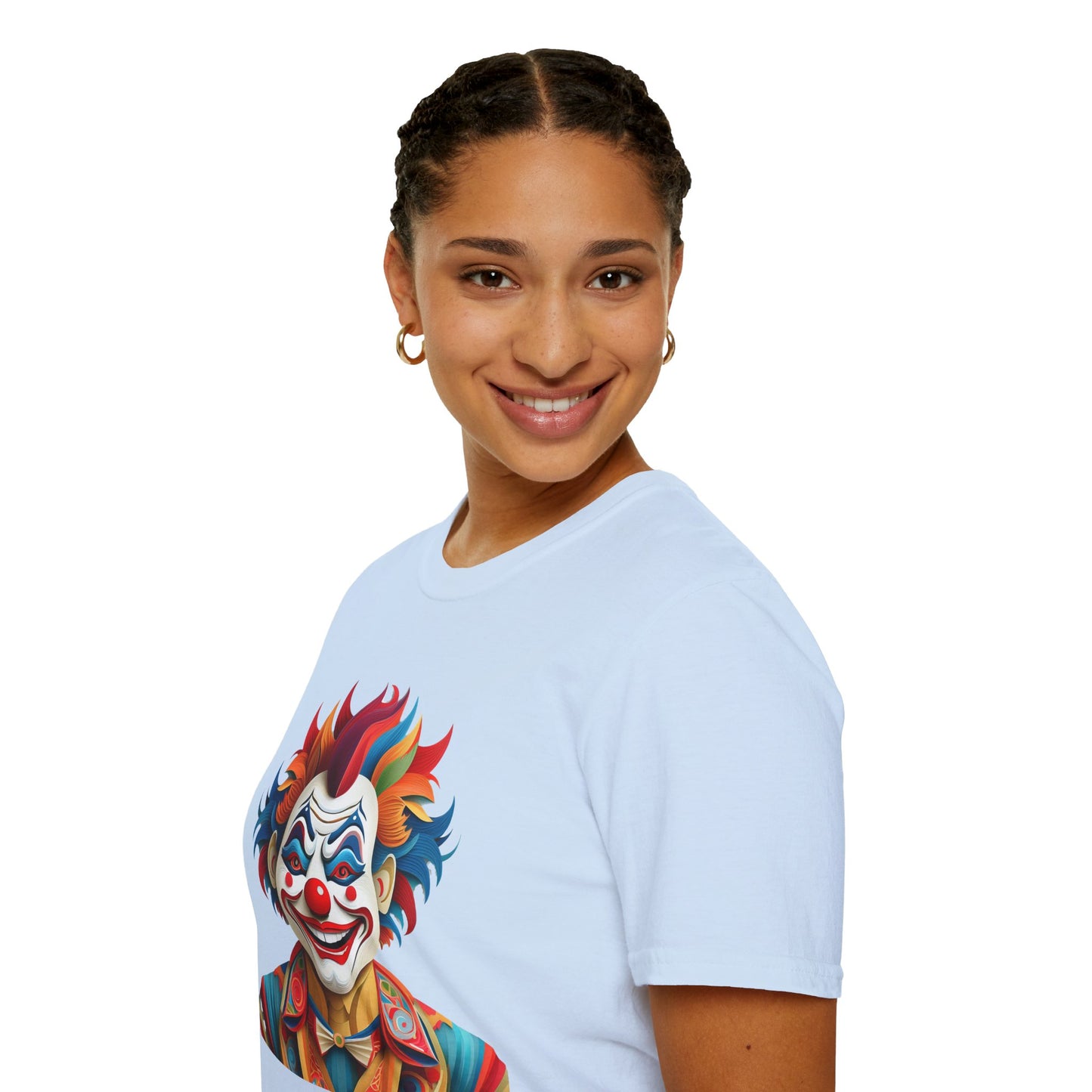 Clown Shirt, T Shirt with Clown, Funny Man Shirt, Tee Shirt with Funny Man, Circus Shirt, Shirt with Circus, Scary Man Shirt, Shirt with Scary Man