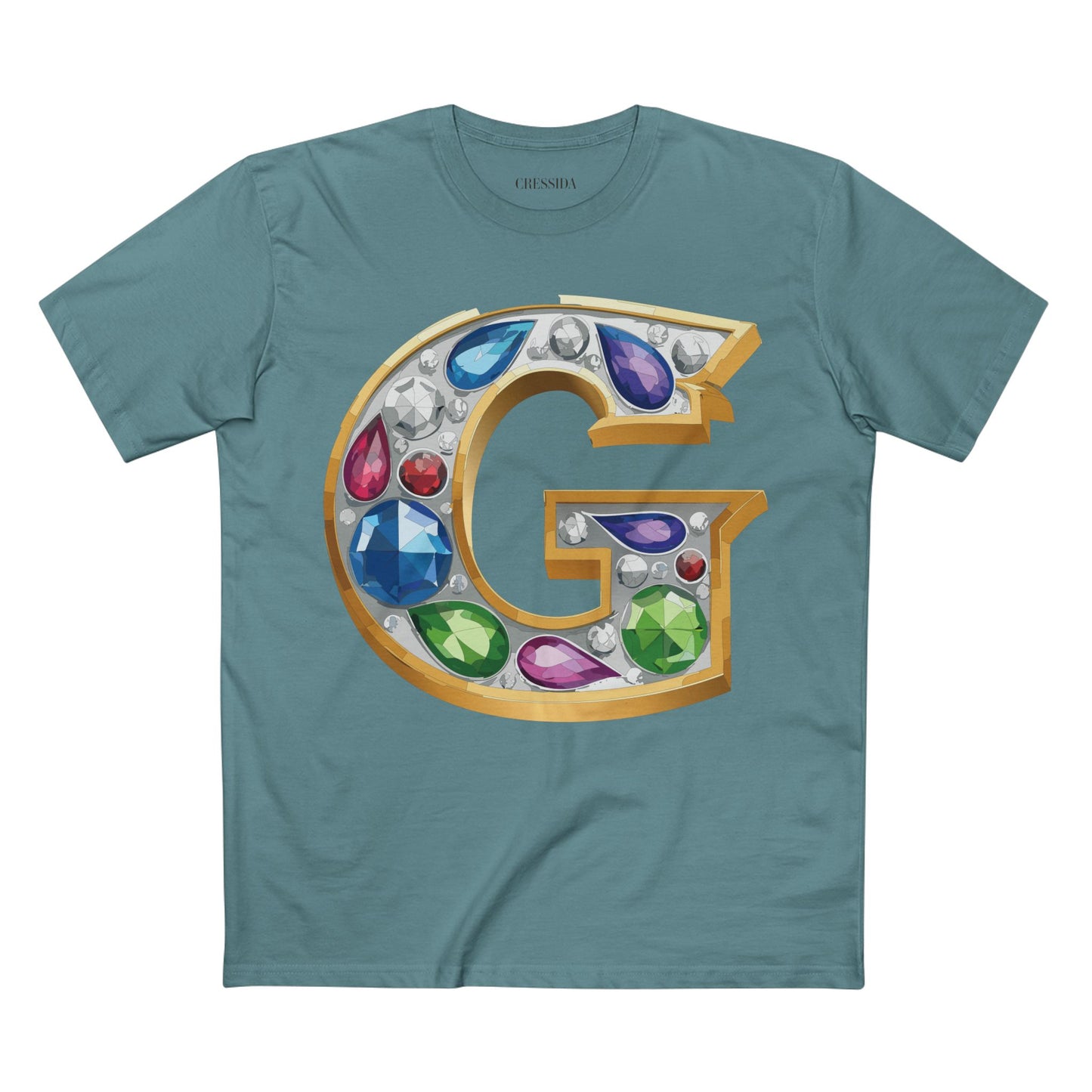 Letter Shirt, Shirt with Letters, Tee Shirt with Gold Letters