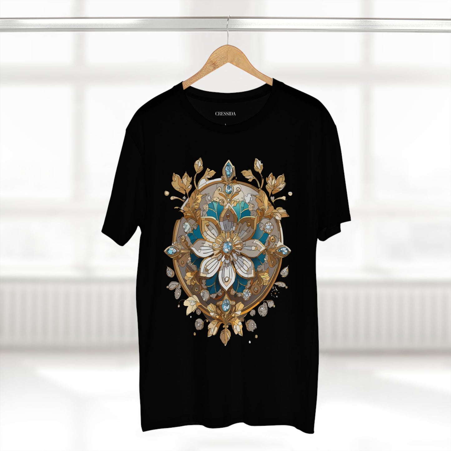 Floral Shirt, Shirt with Flower, Tee Shirt with Antique Flower