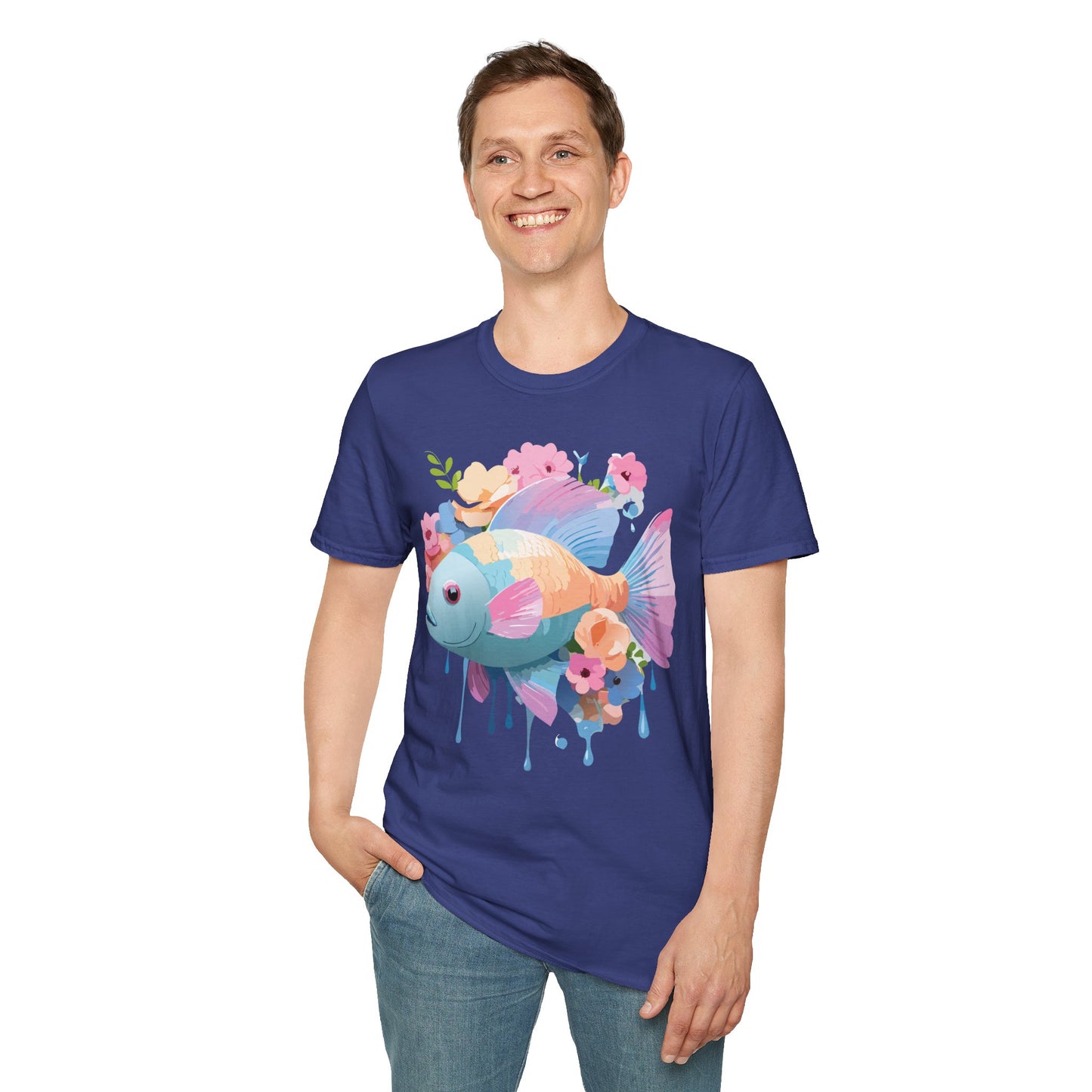 Fish Art Design Shirt, T Shirt with Fish, Graphic Shirt, Tee Shirt with Graphic Design, Shirt with Fish Graphic Art