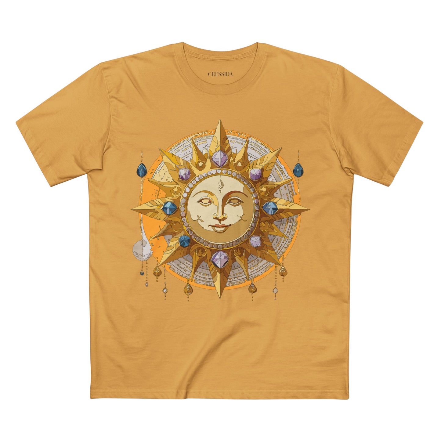 Sun Shirt, Shirt with Sun, Tee Shirt with Gold Sun