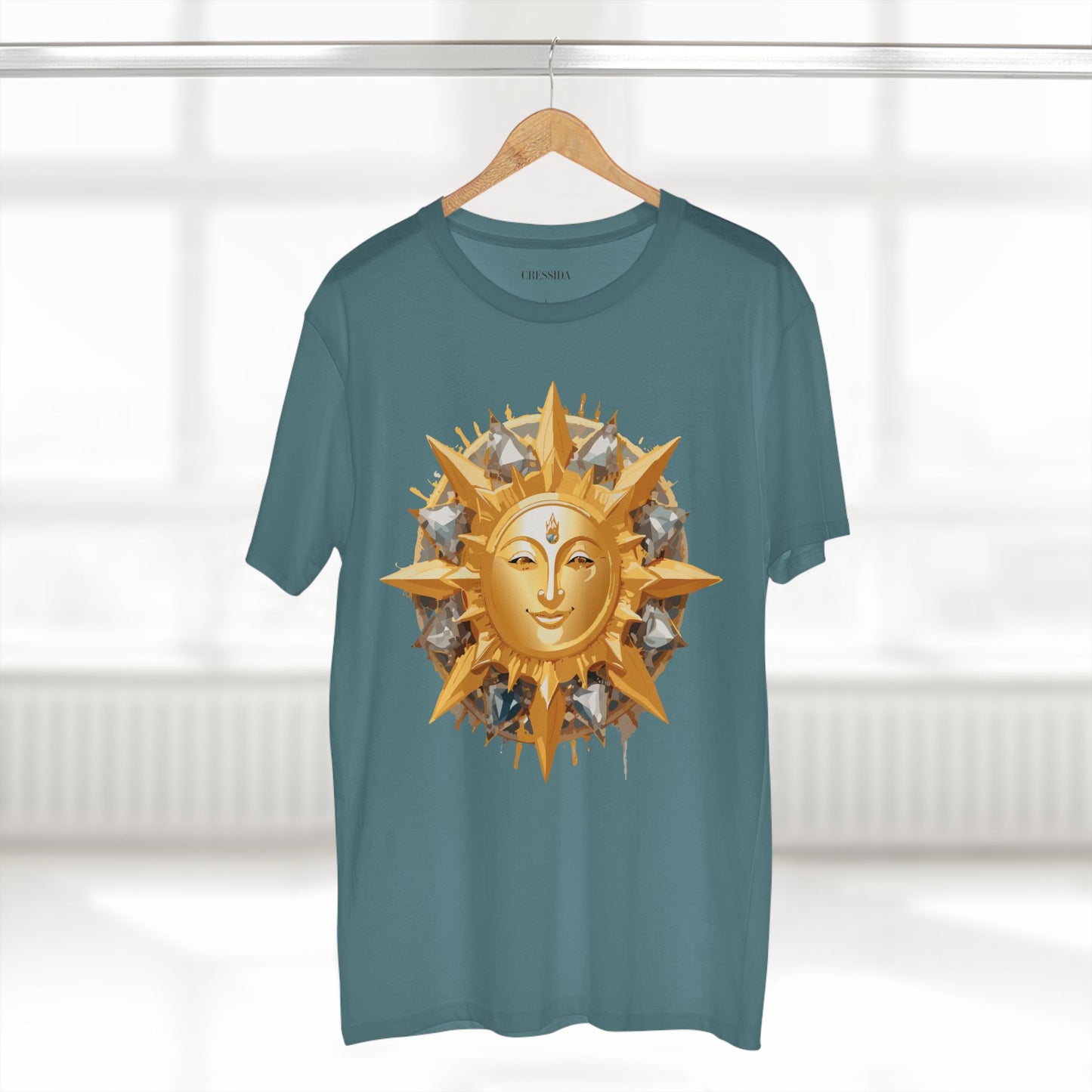 Sun Shirt, Shirt with Sun, Tee Shirt with Gold Sun