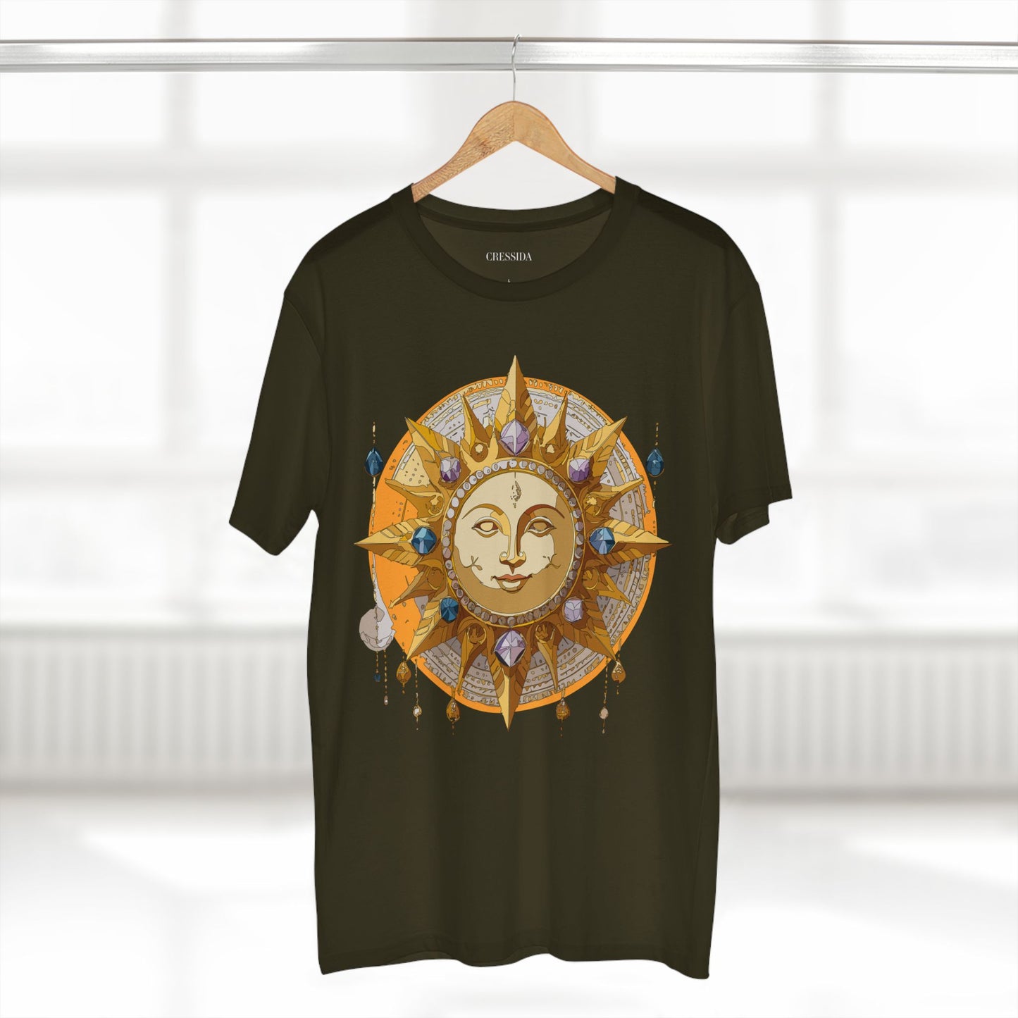 Sun Shirt, Shirt with Sun, Tee Shirt with Gold Sun
