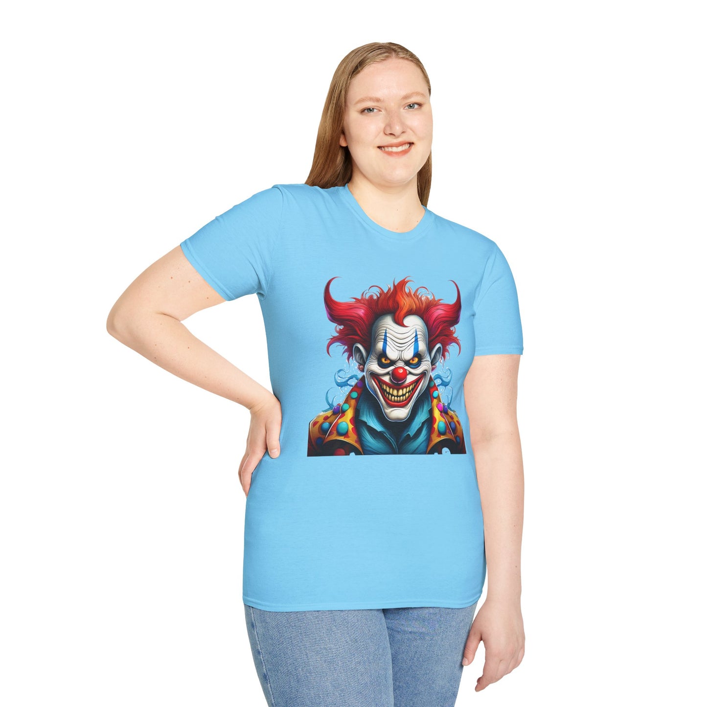 Clown Shirt, T Shirt with Clown, Funny Man Shirt, Tee Shirt with Funny Man, Circus Shirt, Shirt with Circus, Scary Man Shirt, Shirt with Scary Man