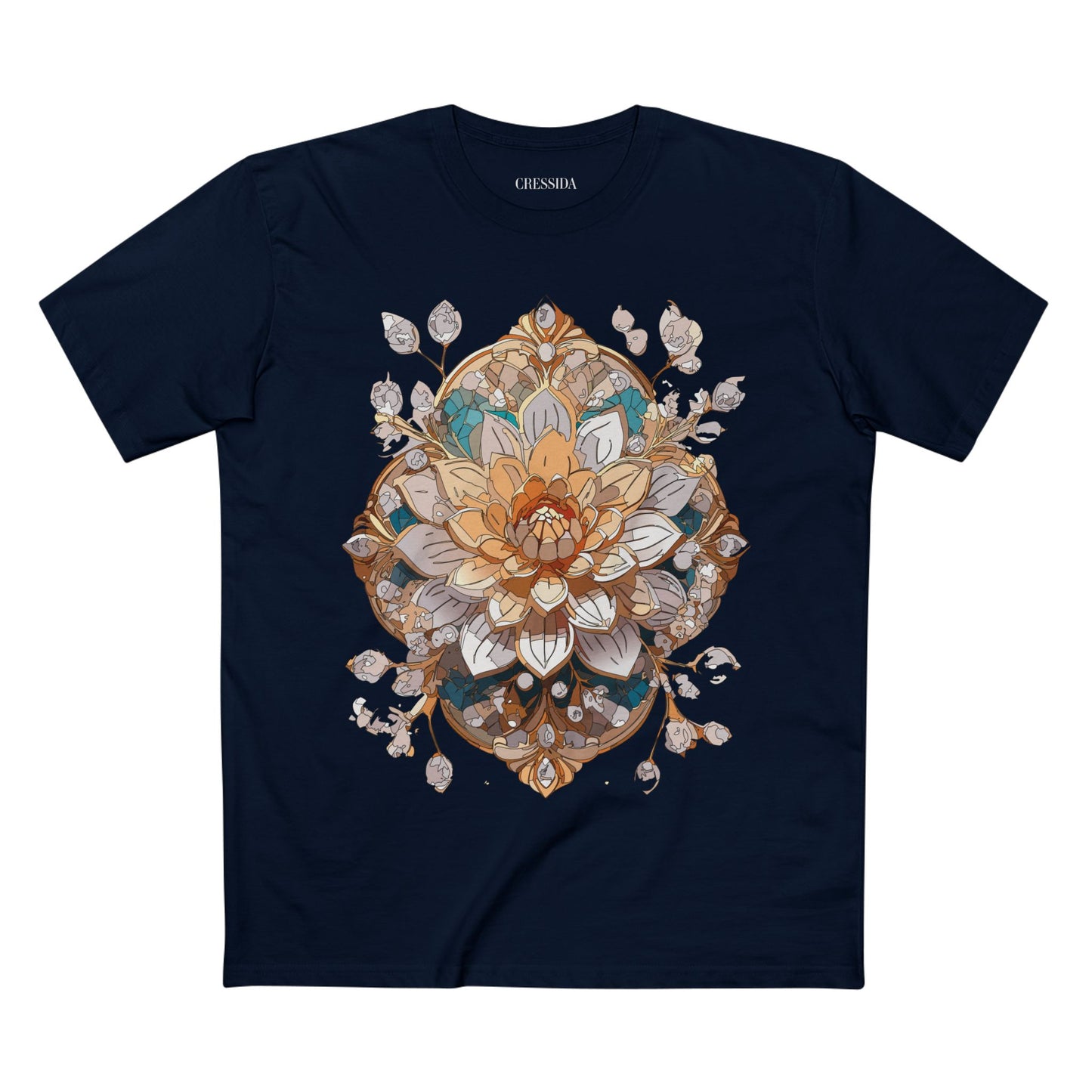 Floral Shirt, Shirt with Flower, Tee Shirt with Antique Flower