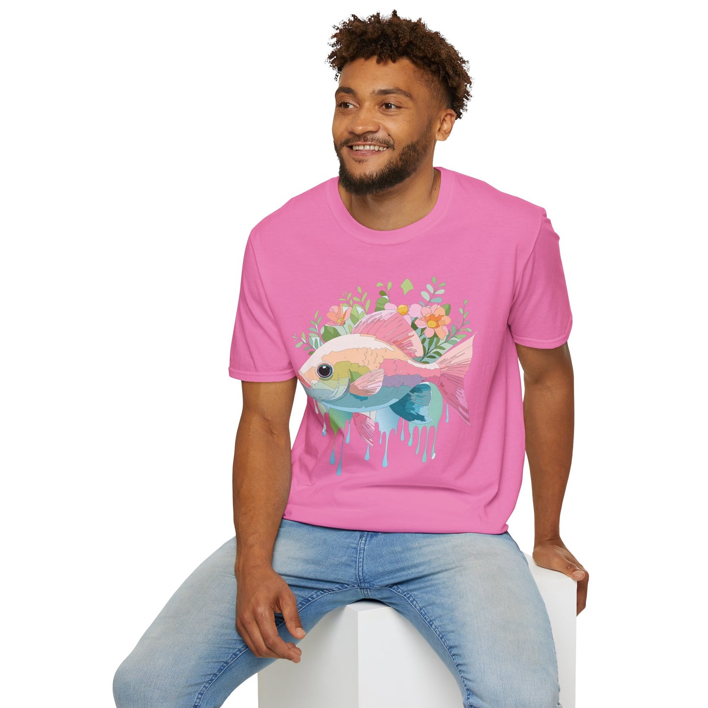 Fish Art Design Shirt, T Shirt with Fish, Graphic Shirt, Tee Shirt with Graphic Design, Shirt with Fish Graphic Art