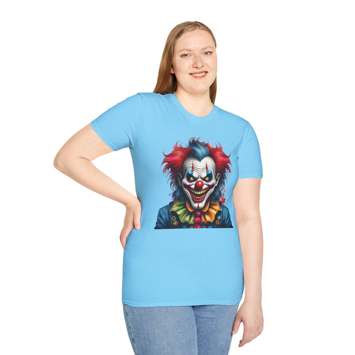 Clown Shirt, T Shirt with Clown, Funny Man Shirt, Tee Shirt with Funny Man, Circus Shirt, Shirt with Circus, Scary Man Shirt, Shirt with Scary Man