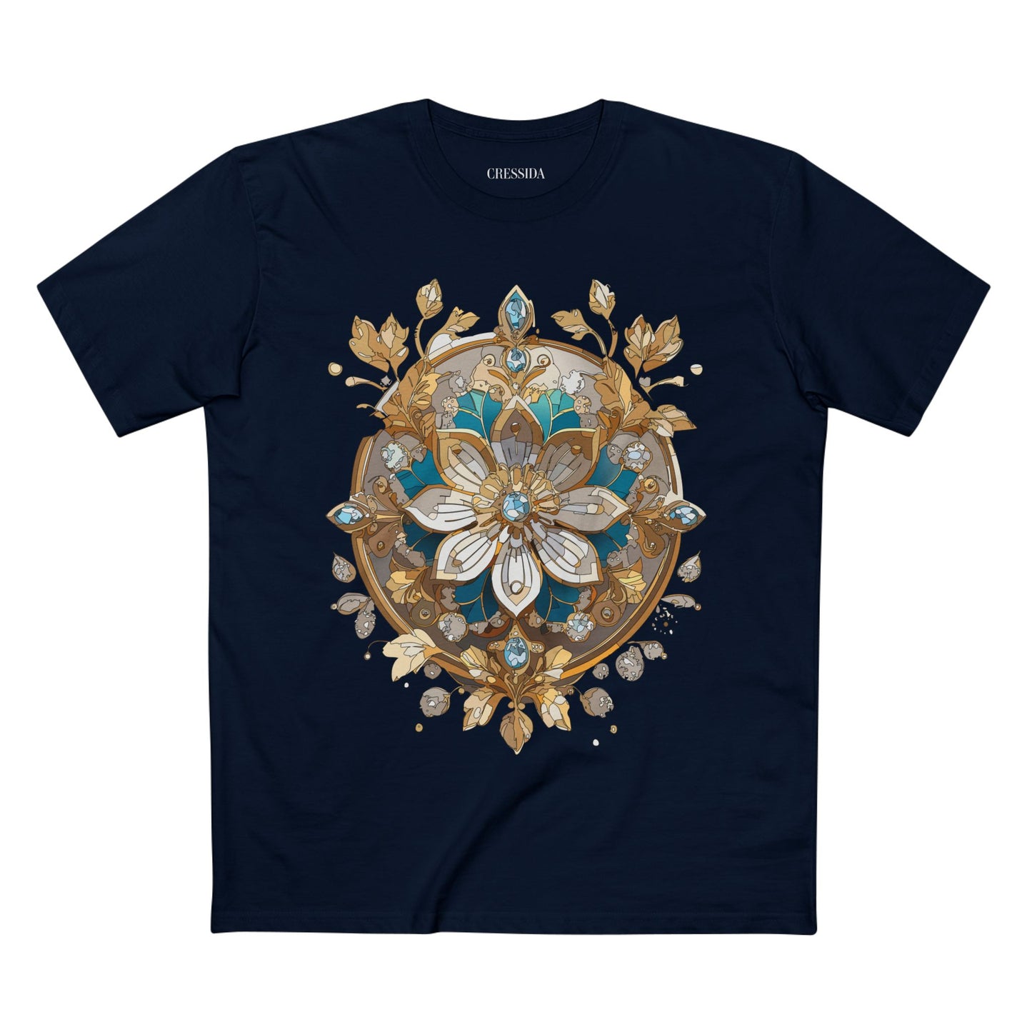 Floral Shirt, Shirt with Flower, Tee Shirt with Antique Flower
