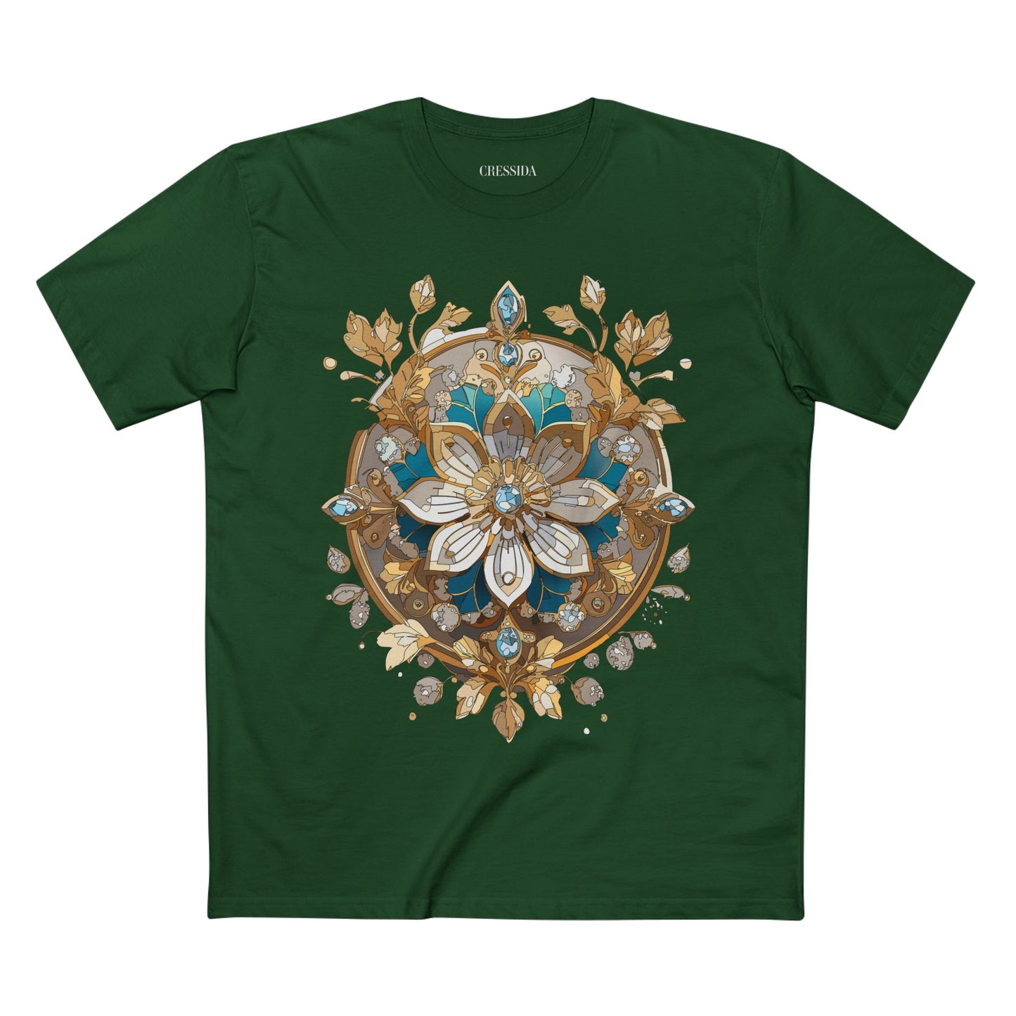 Floral Shirt, Shirt with Flower, Tee Shirt with Antique Flower