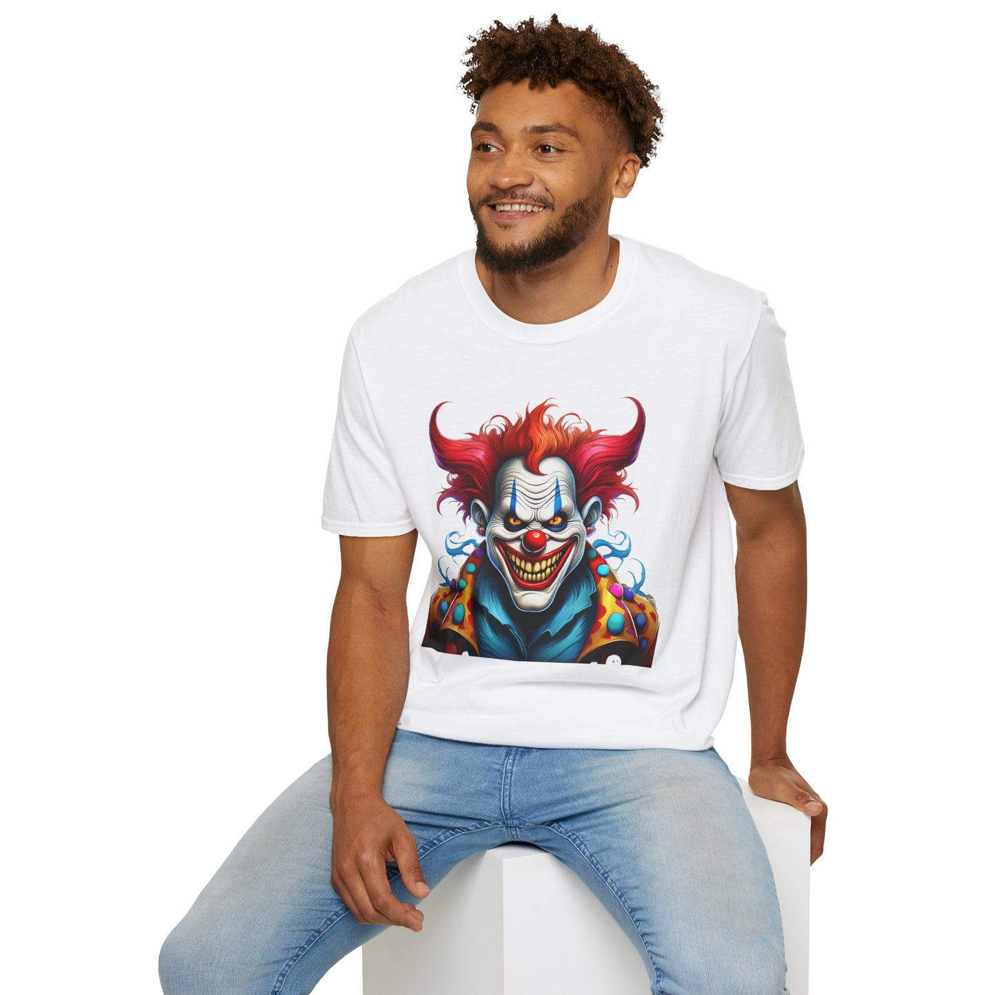 Clown Shirt, T Shirt with Clown, Funny Man Shirt, Tee Shirt with Funny Man, Circus Shirt, Shirt with Circus, Scary Man Shirt, Shirt with Scary Man