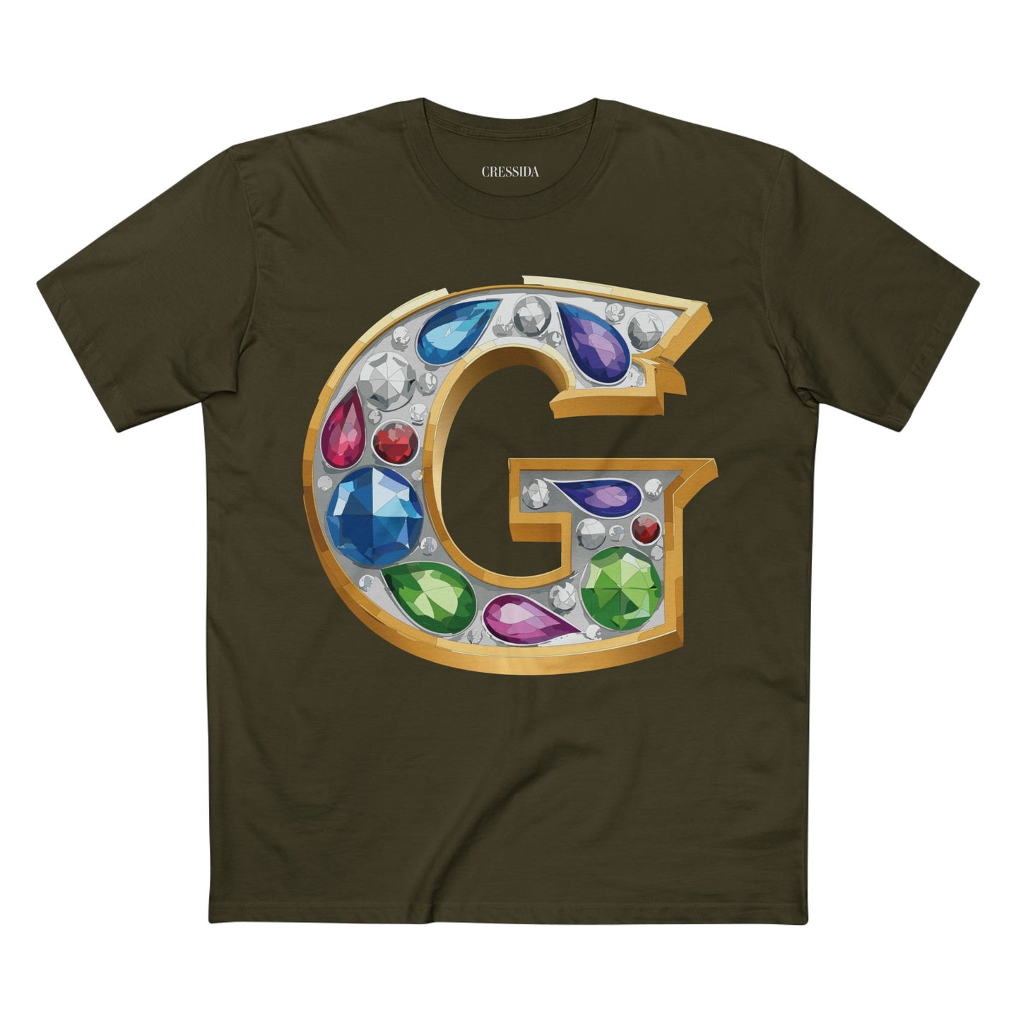 Letter Shirt, Shirt with Letters, Tee Shirt with Gold Letters