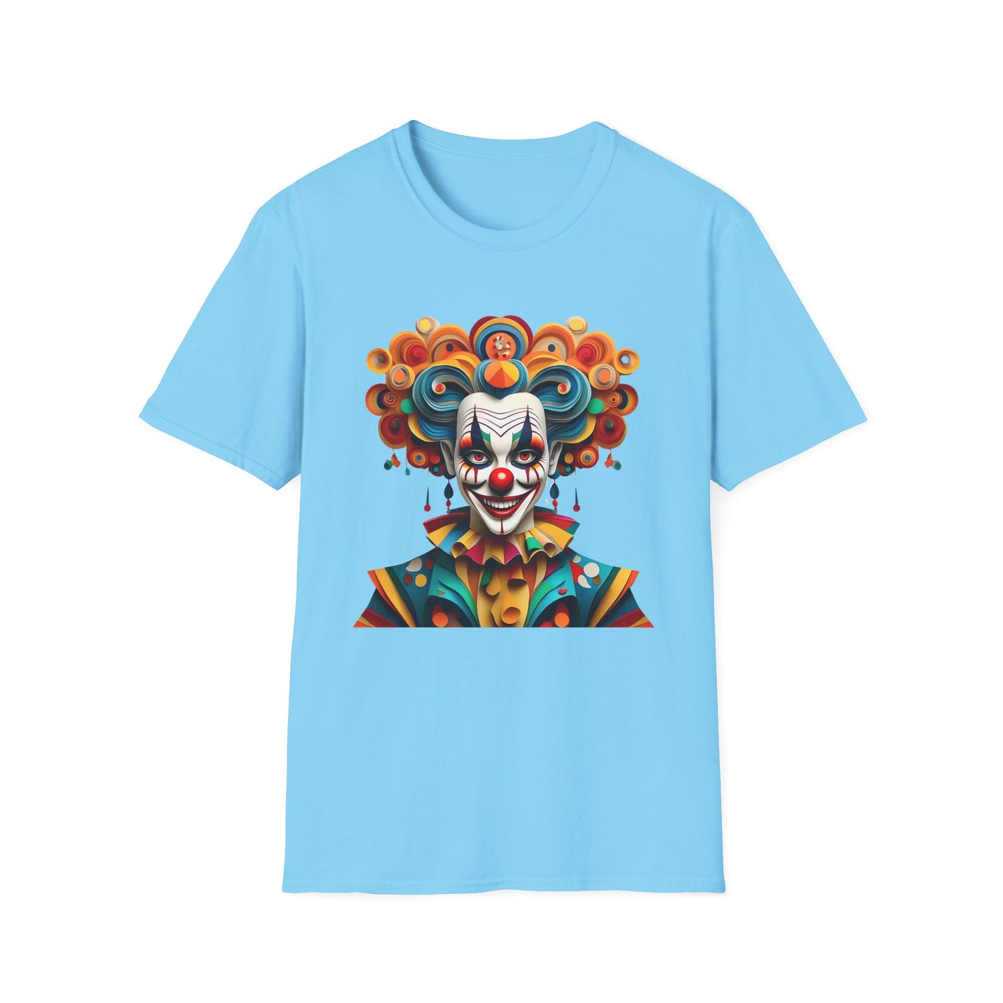 Clown Shirt, T Shirt with Clown, Funny Man Shirt, Tee Shirt with Funny Man, Circus Shirt, Shirt with Circus, Scary Man Shirt, Shirt with Scary Man
