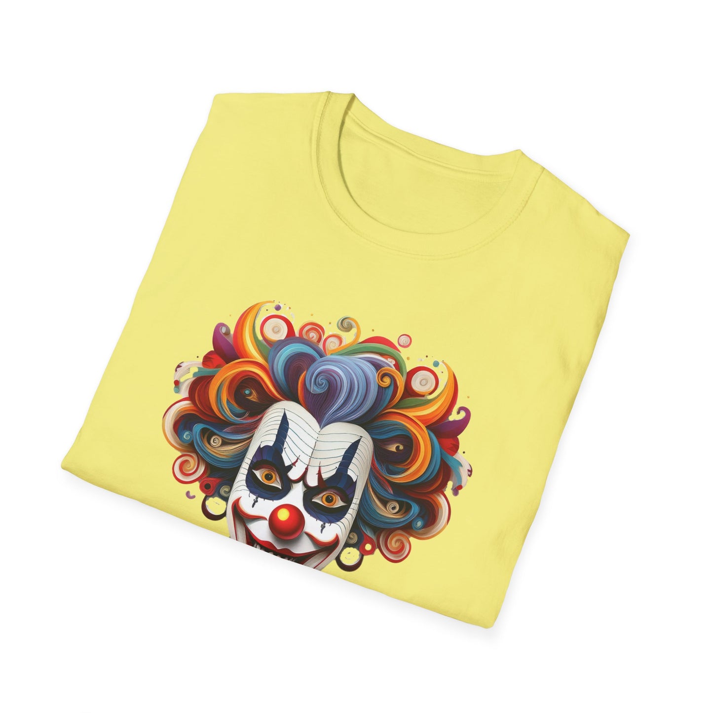 Clown Shirt, T Shirt with Clown, Funny Man Shirt, Tee Shirt with Funny Man, Circus Shirt, Shirt with Circus, Scary Man Shirt, Shirt with Scary Man