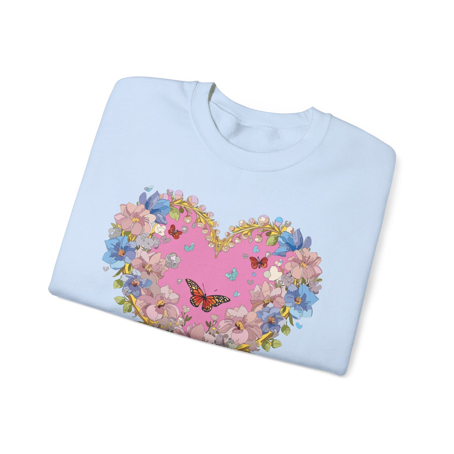 Floral Heart Sweatshirt, Floral Love Sweatshirt, Valentine's Day Sweatshirt, Heart Floral Sweatshirt