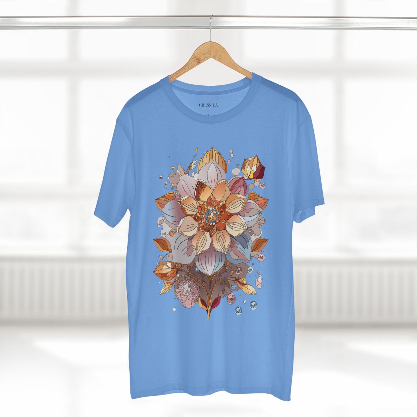Floral Shirt, Shirt with Flower, Tee Shirt with Antique Flower