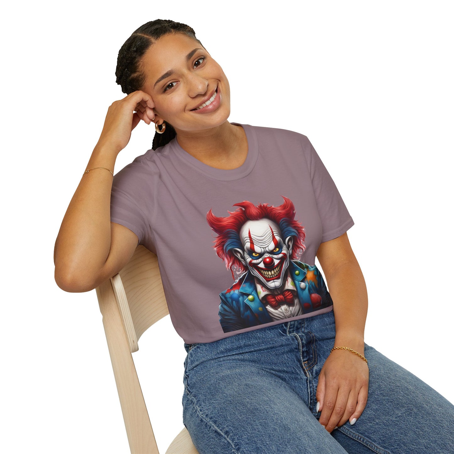 Clown Shirt, T Shirt with Clown, Funny Man Shirt, Tee Shirt with Funny Man, Circus Shirt, Shirt with Circus, Scary Man Shirt, Shirt with Scary Man