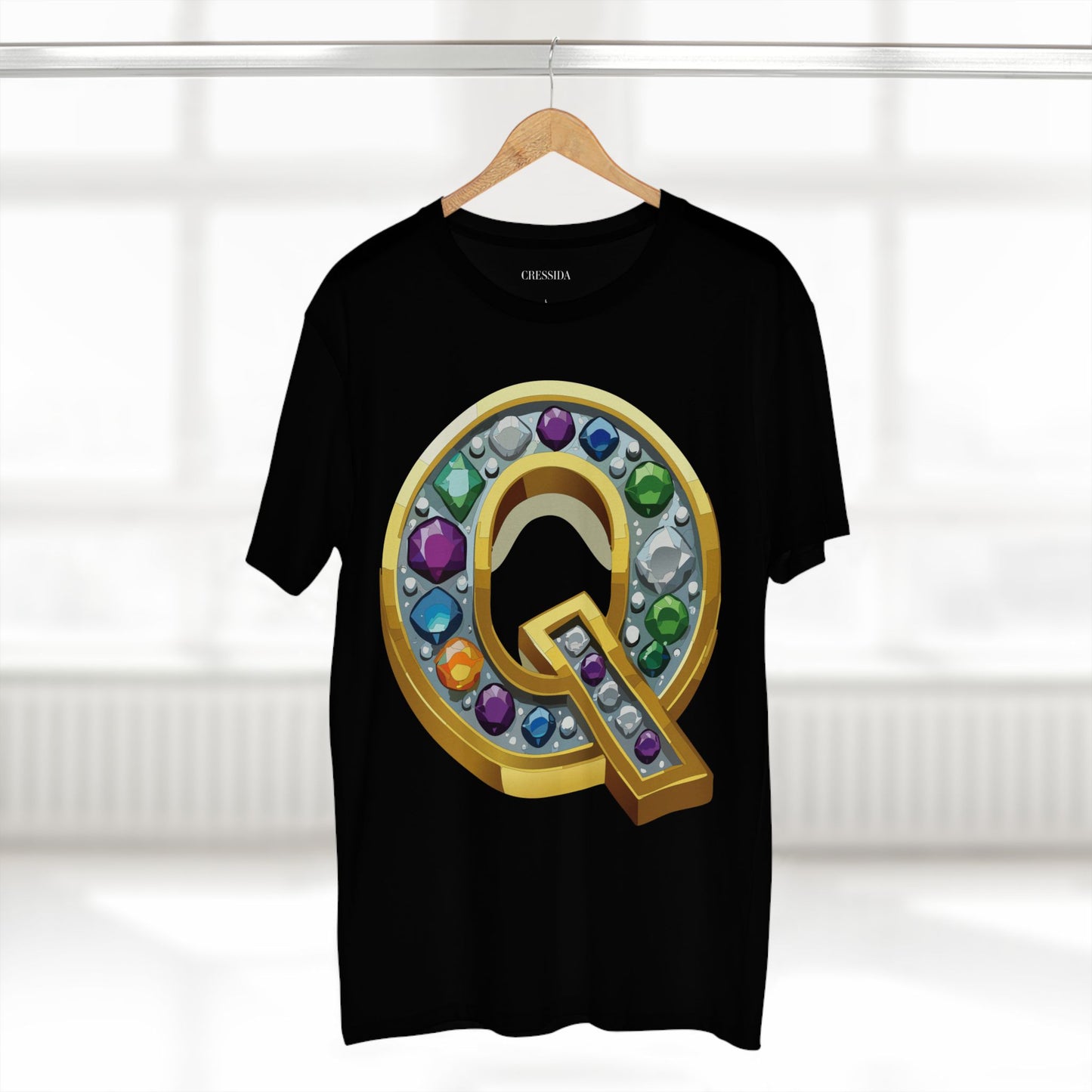 Letter Shirt, Shirt with Letters, Tee Shirt with Gold Letters