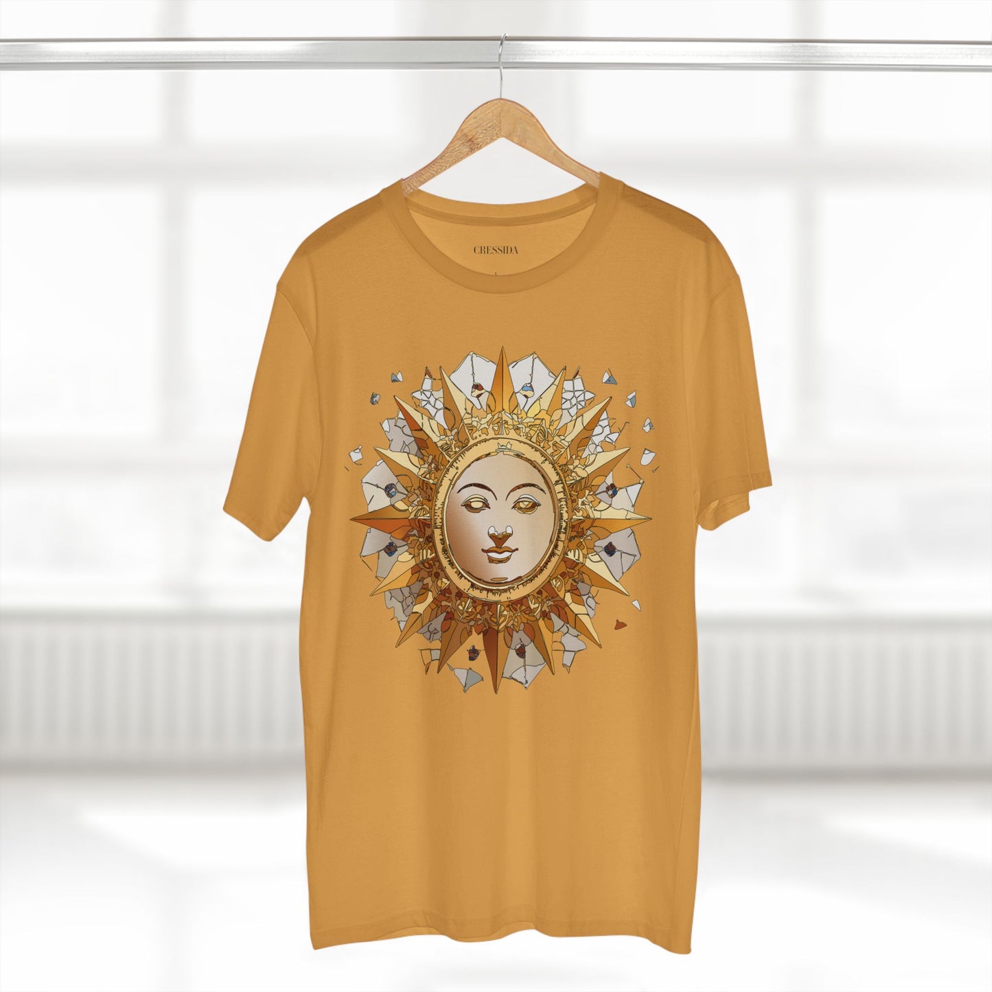 Sun Shirt, Shirt with Sun, Tee Shirt with Gold Sun