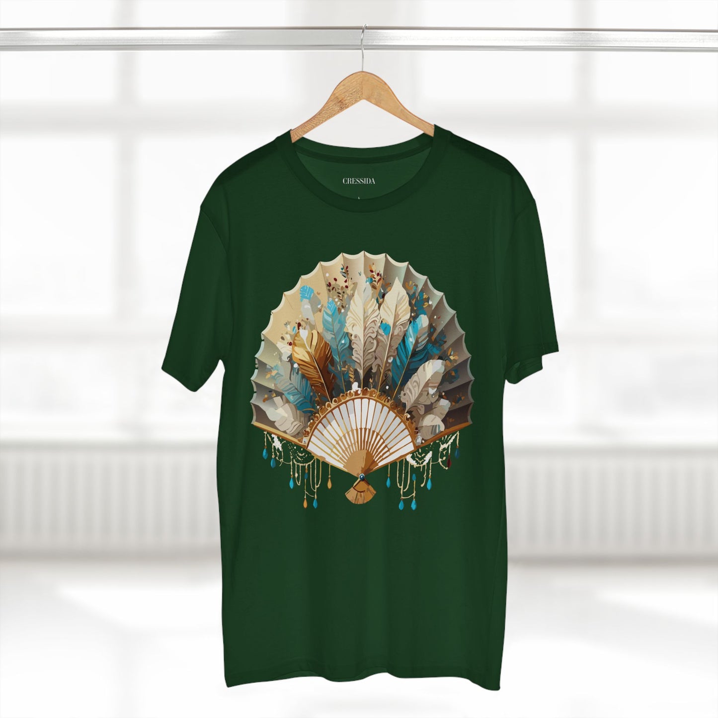 Fan shirt, Shirt with Fan, Tee Shirt with Antique Fan
