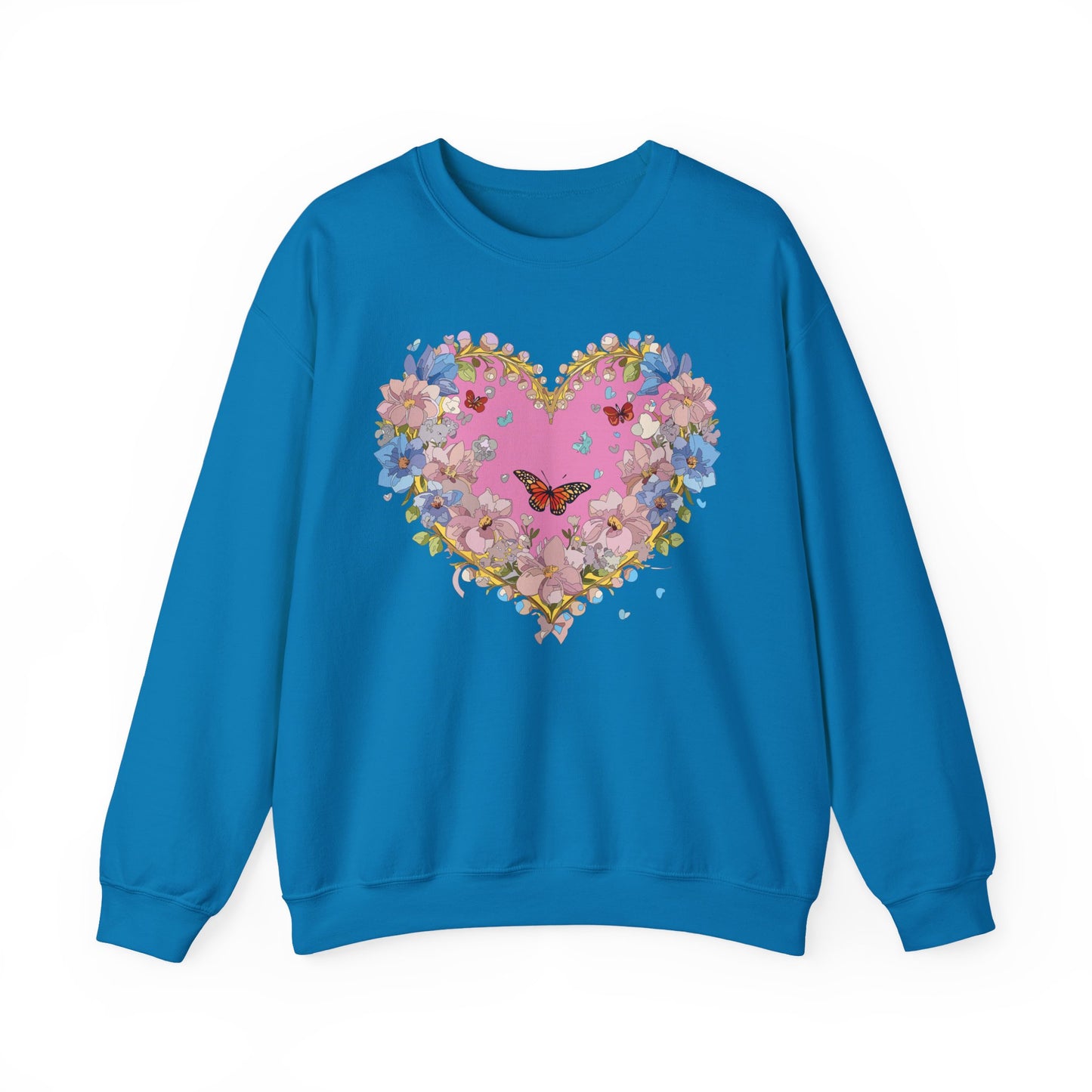 Floral Heart Sweatshirt, Floral Love Sweatshirt, Valentine's Day Sweatshirt, Heart Floral Sweatshirt