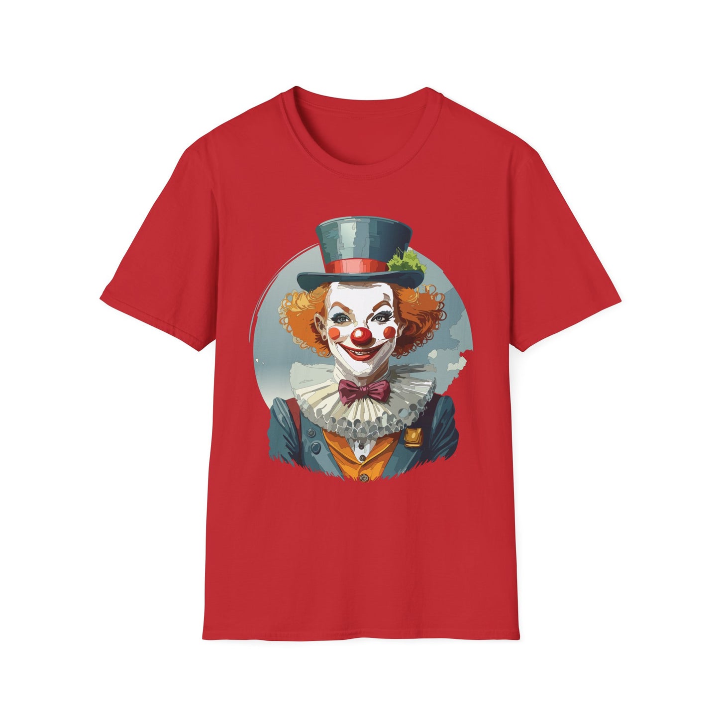 Clown Shirt, T Shirt with Clown, Funny Man Shirt, Tee Shirt with Funny Man, Circus Shirt, Shirt with Circus, Scary Man Shirt, Shirt with Scary Man