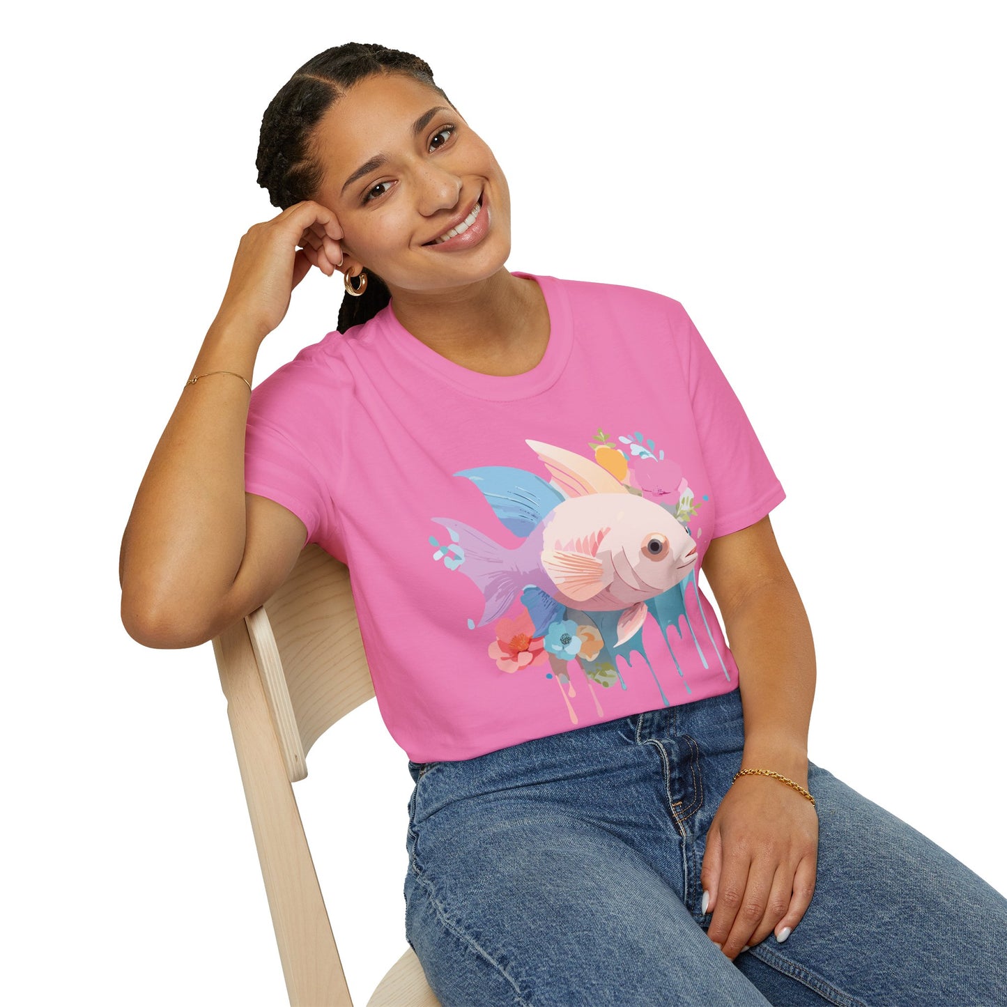 Fish Art Design Shirt, T Shirt with Fish, Graphic Shirt, Tee Shirt with Graphic Design, Shirt with Fish Graphic Art