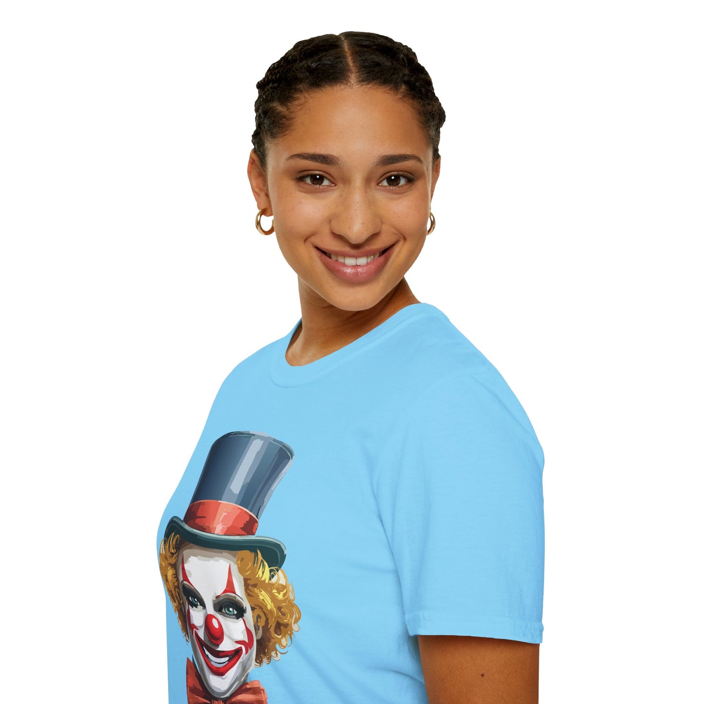 Clown Shirt, T Shirt with Clown, Funny Man Shirt, Tee Shirt with Funny Man, Circus Shirt, Shirt with Circus, Scary Man Shirt, Shirt with Scary Man