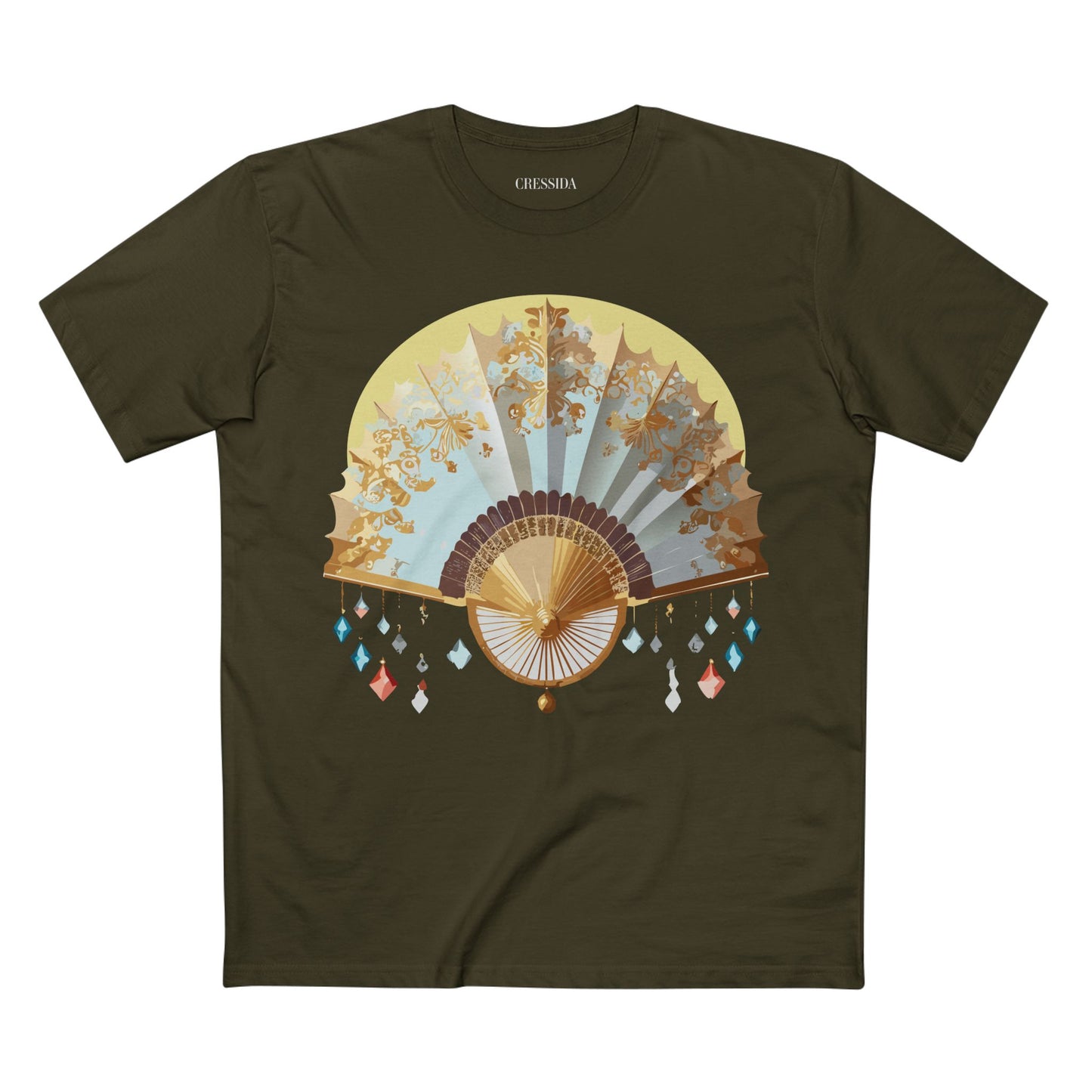 Fan shirt, Shirt with Fan, Tee Shirt with Antique Fan