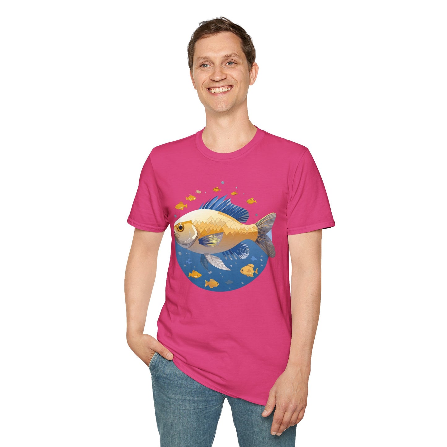 Fish Art Design Shirt, T Shirt with Fish, Graphic Shirt, Tee Shirt with Graphic Design, Shirt with Fish Graphic Art