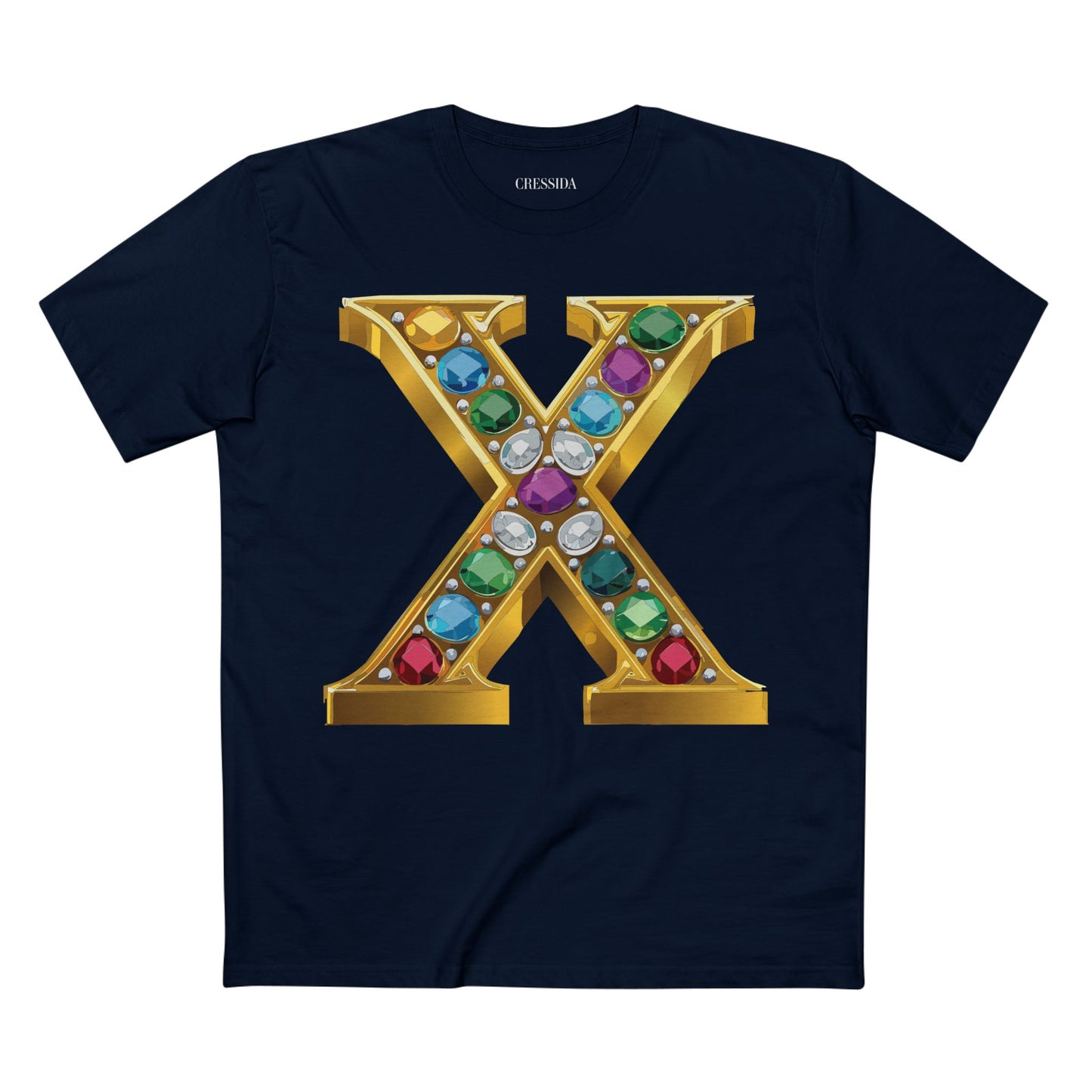 Letter Shirt, Shirt with Letters, Tee Shirt with Gold Letters