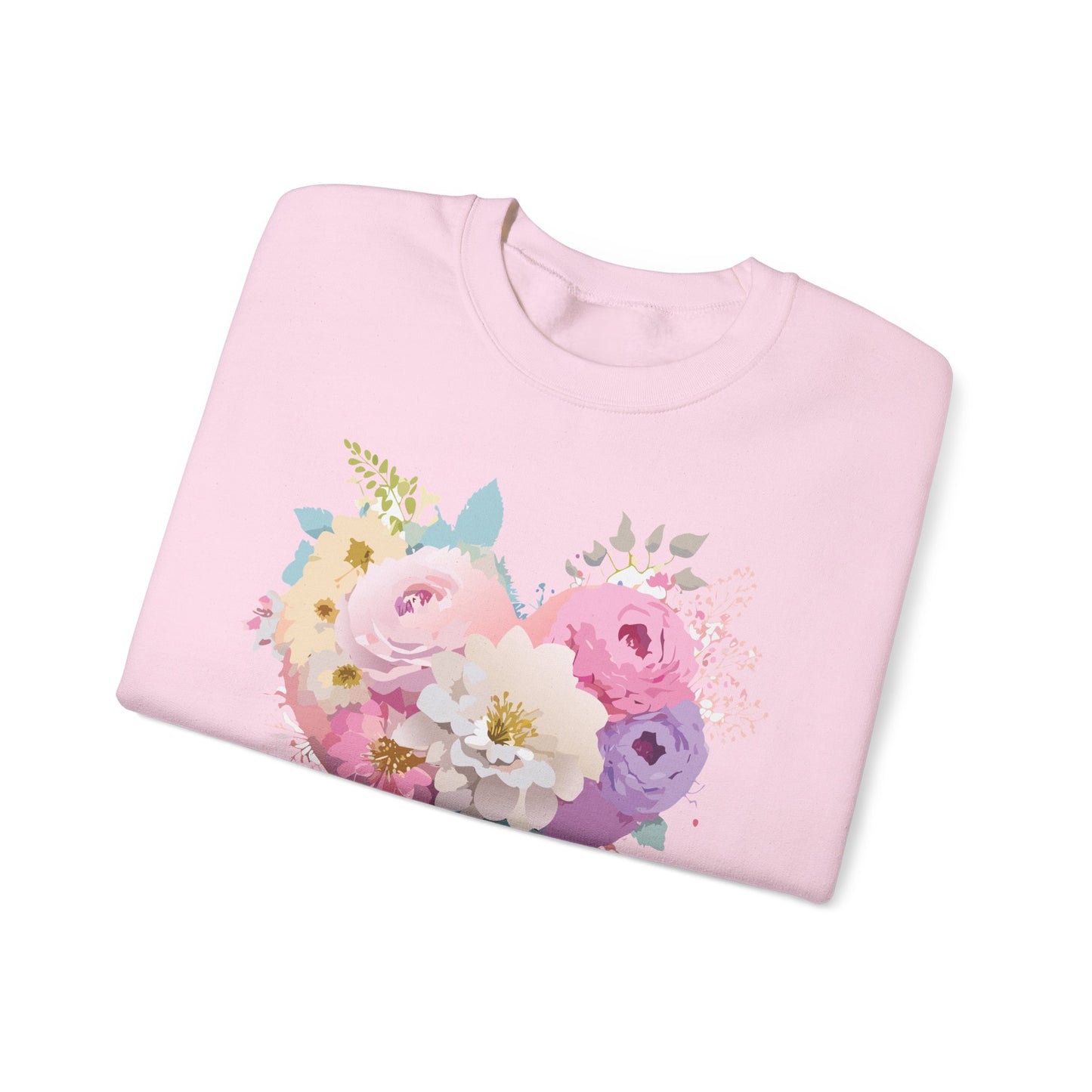 Floral Heart Sweatshirt, Floral Love Sweatshirt, Valentine's Day Sweatshirt, Heart Floral Sweatshirt