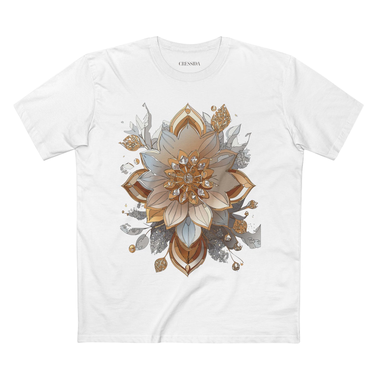 Floral Shirt, Shirt with Flower, Tee Shirt with Antique Flower
