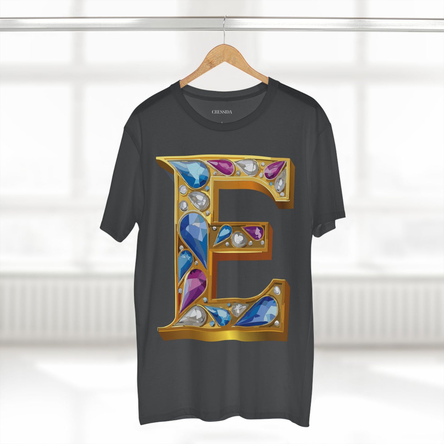 Letter Shirt, Shirt with Letters, Tee Shirt with Gold Letters