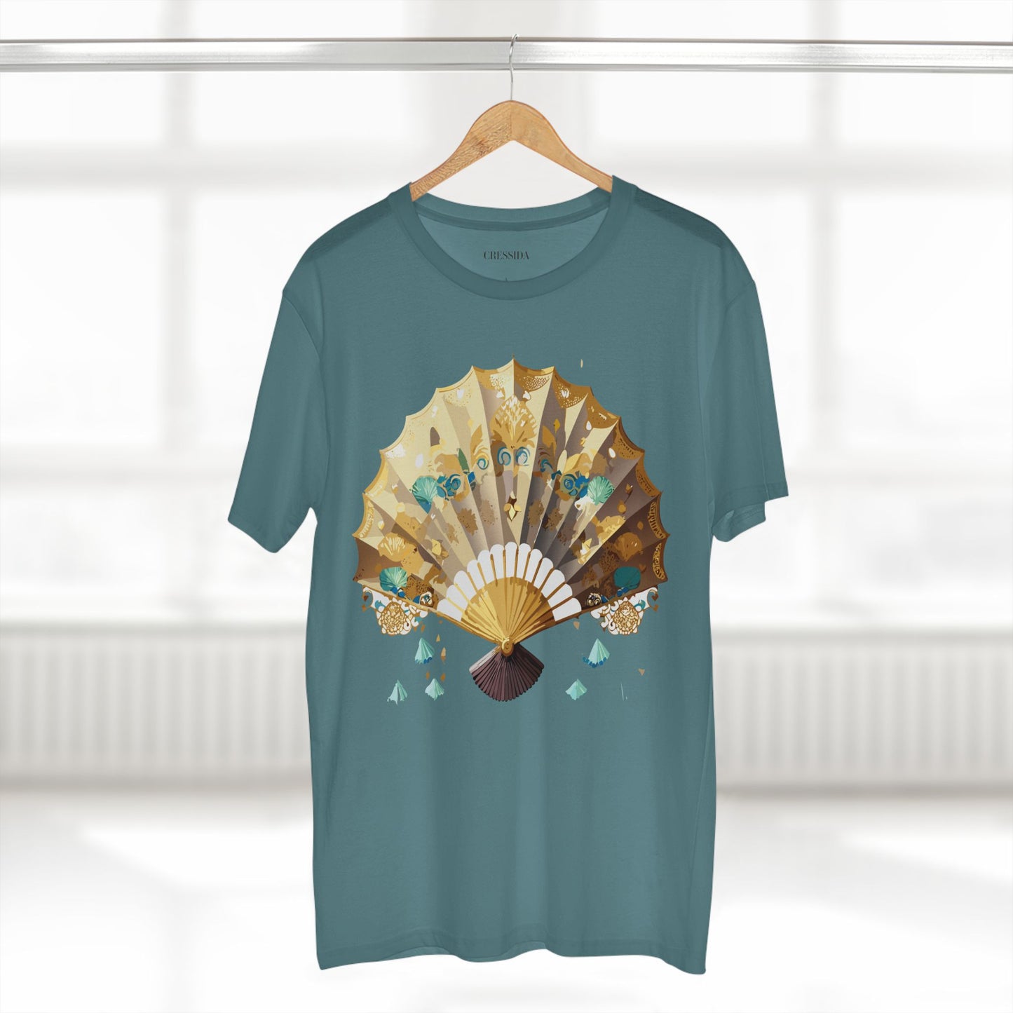 Fan shirt, Shirt with Fan, Tee Shirt with Antique Fan
