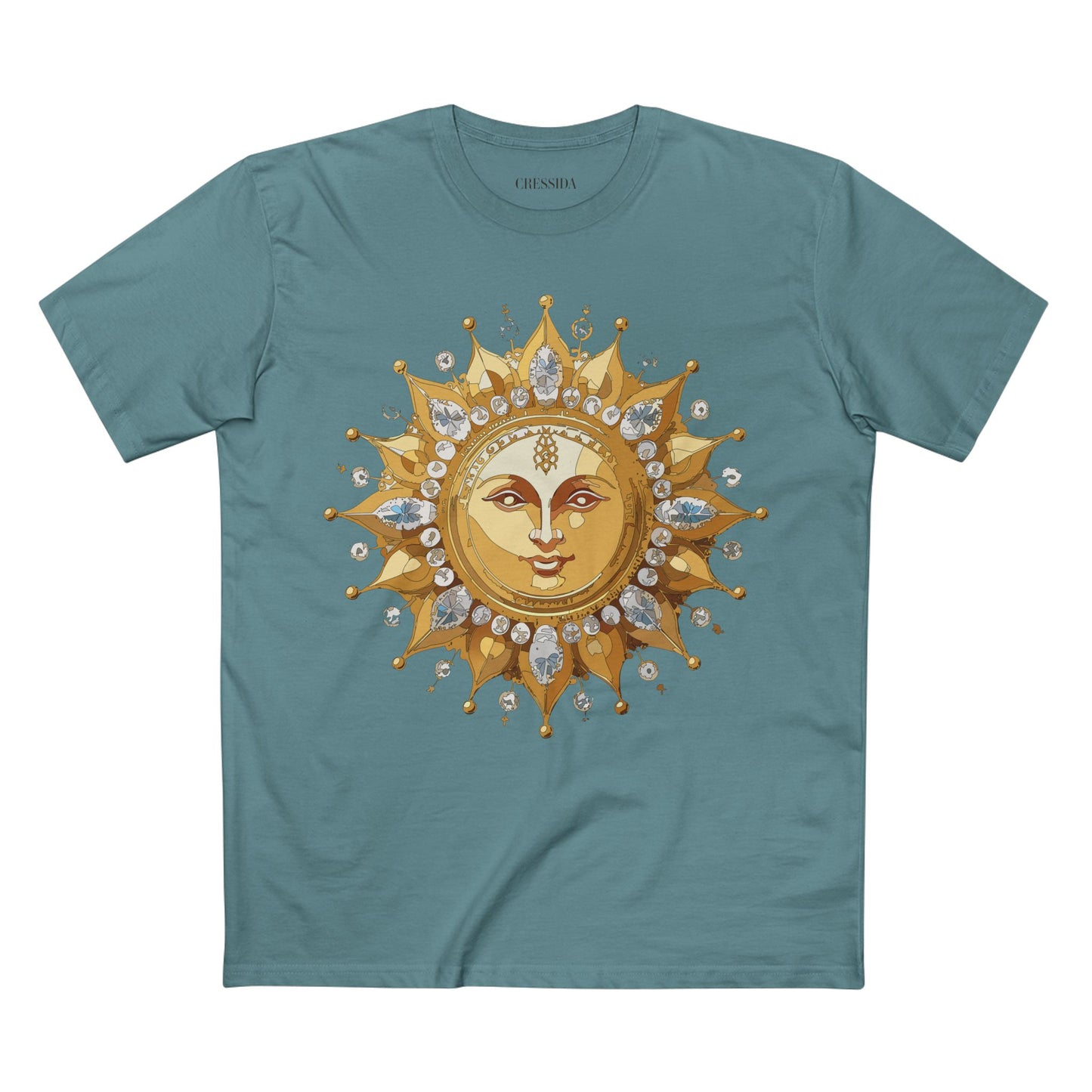 Sun Shirt, Shirt with Sun, Tee Shirt with Gold Sun