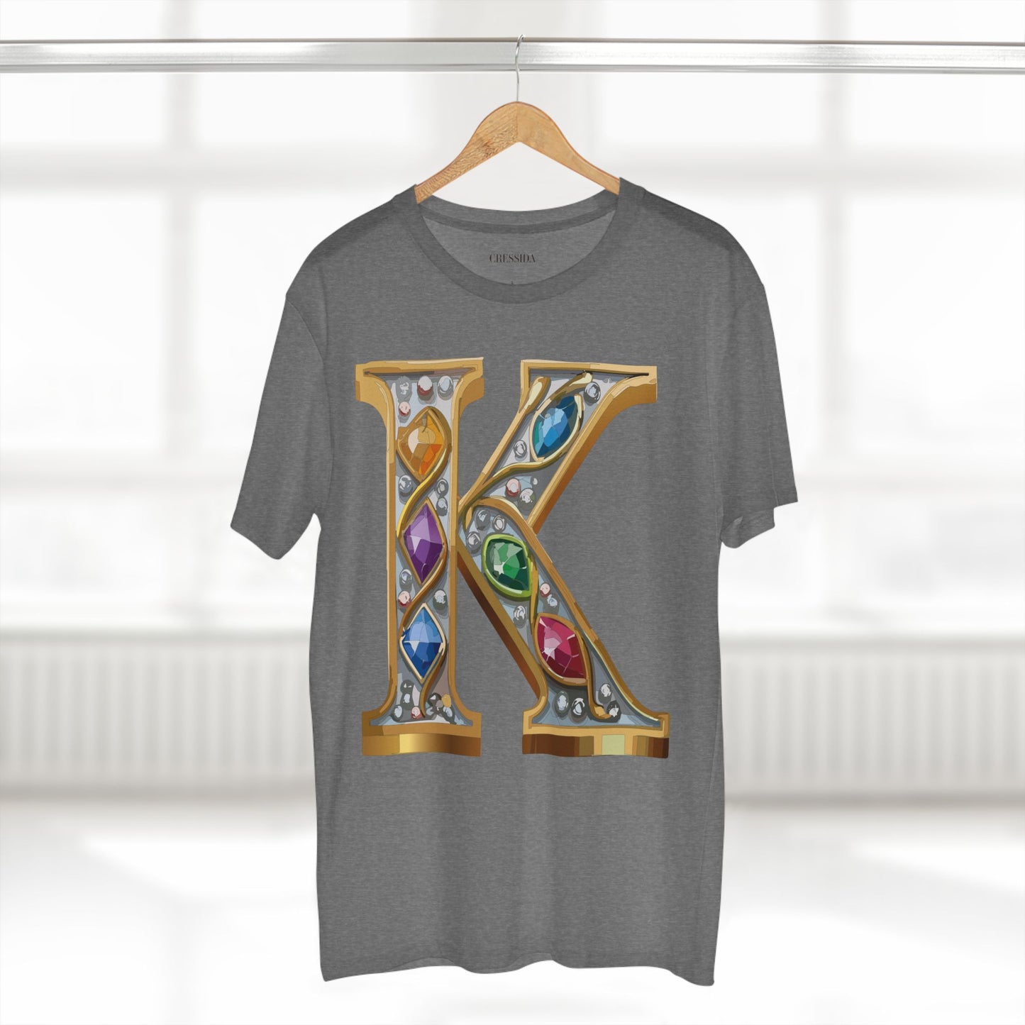 Letter Shirt, Shirt with Letters, Tee Shirt with Gold Letters
