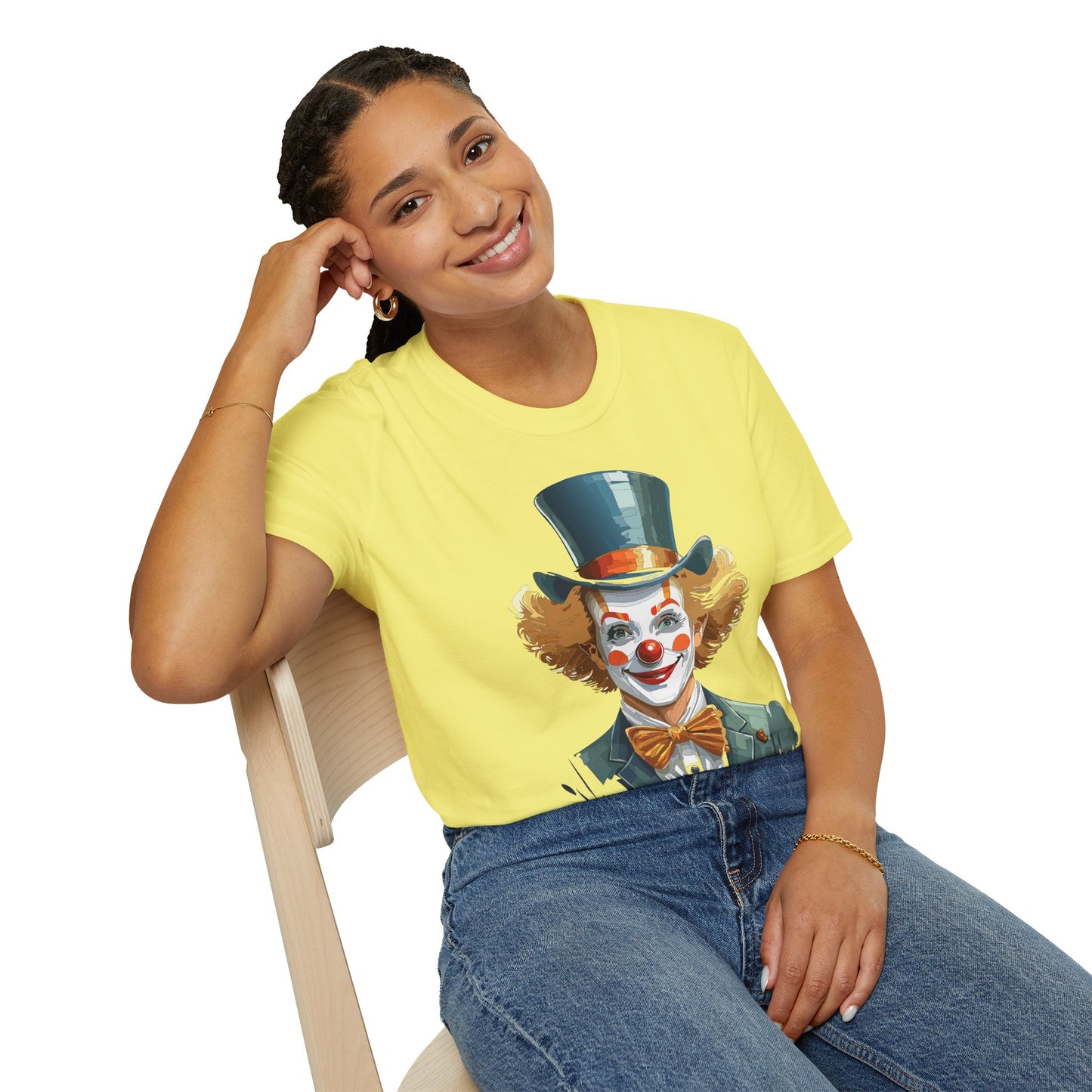 Clown Shirt, T Shirt with Clown, Funny Man Shirt, Tee Shirt with Funny Man, Circus Shirt, Shirt with Circus, Scary Man Shirt, Shirt with Scary Man