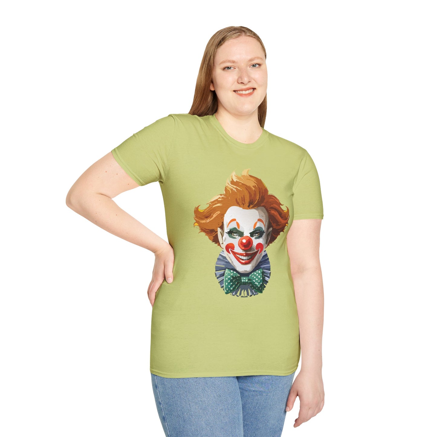 Clown Shirt, T Shirt with Clown, Funny Man Shirt, Tee Shirt with Funny Man, Circus Shirt, Shirt with Circus, Scary Man Shirt, Shirt with Scary Man