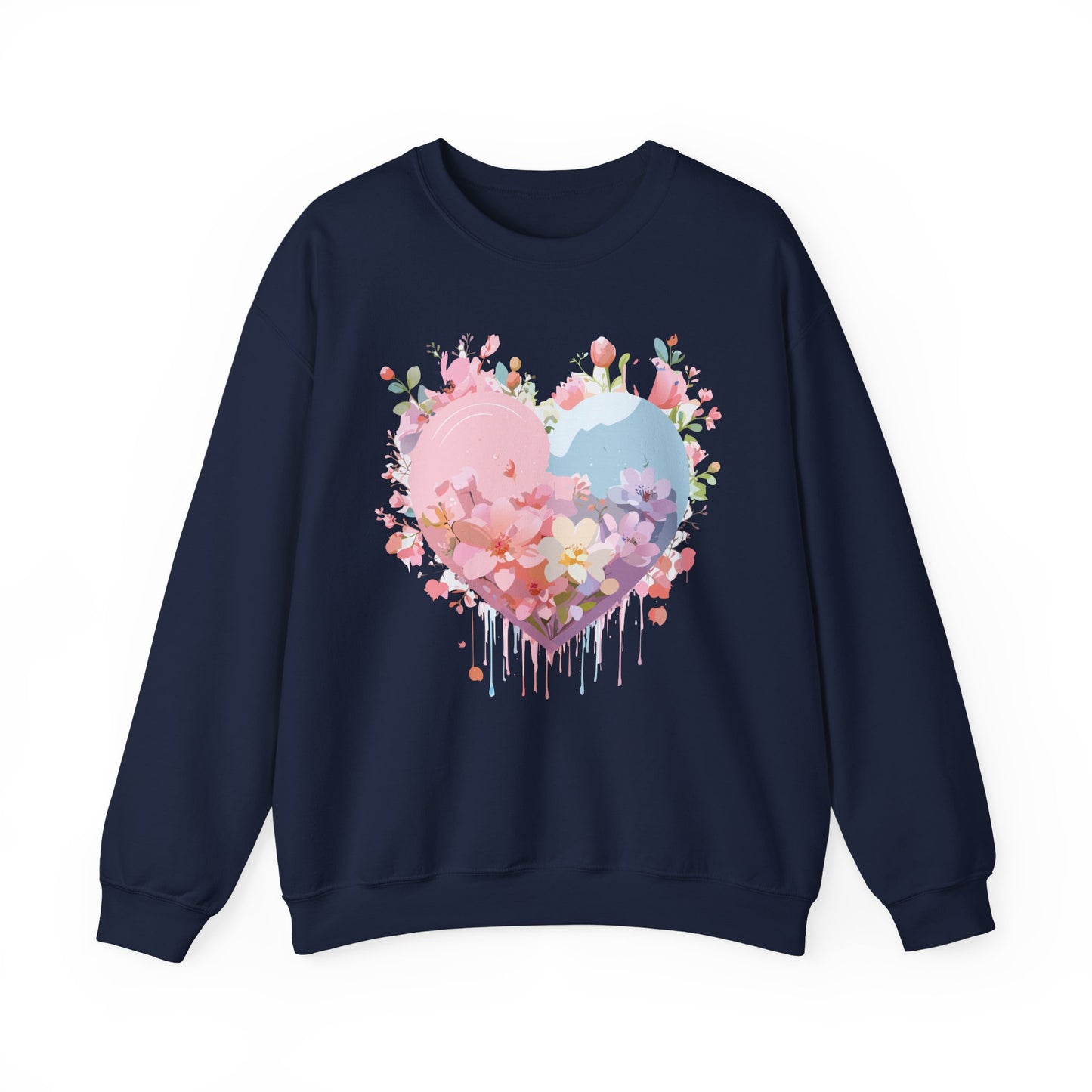 Floral Heart Sweatshirt, Floral Love Sweatshirt, Valentine's Day Sweatshirt, Heart Floral Sweatshirt
