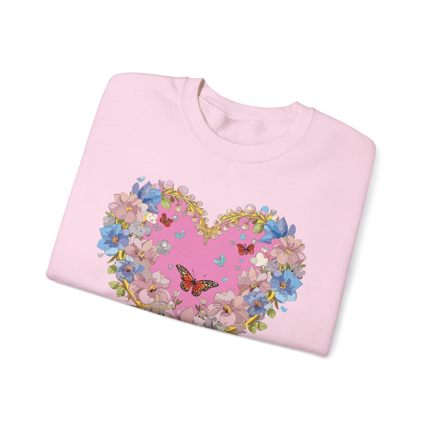 Floral Heart Sweatshirt, Floral Love Sweatshirt, Valentine's Day Sweatshirt, Heart Floral Sweatshirt